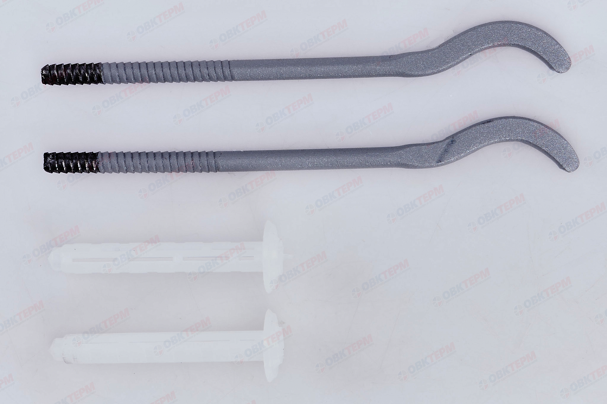 Комплект плоских кронштейнов с дюбелем 7.2х170мм silver (2 шт) - Изображение №4