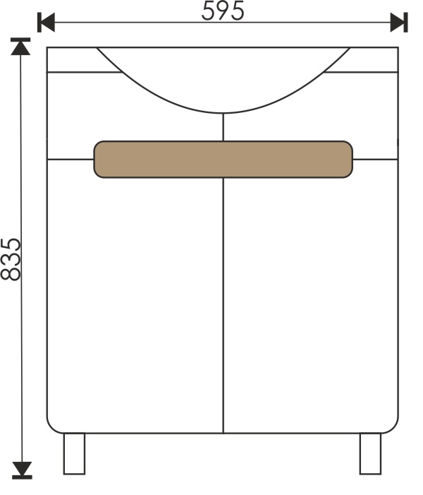 Тумба EvaGold 60 "Bamby" (ум Селигер 60) дуб тортуга - миниатюра №2