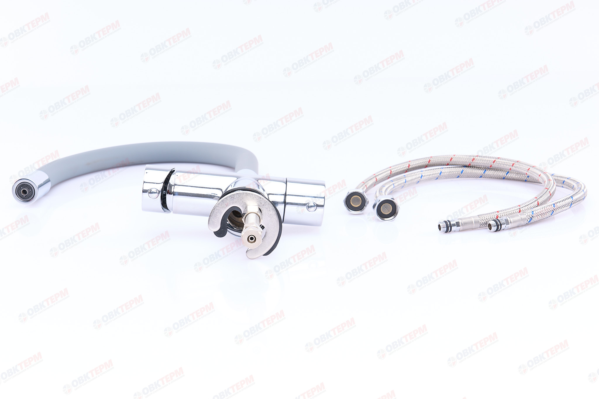 Смеситель д/кухни под ФИЛЬТР GAPPO G4398-30 латунь /хром /гибкий излив /Ø35 /шпилька - миниатюра №6