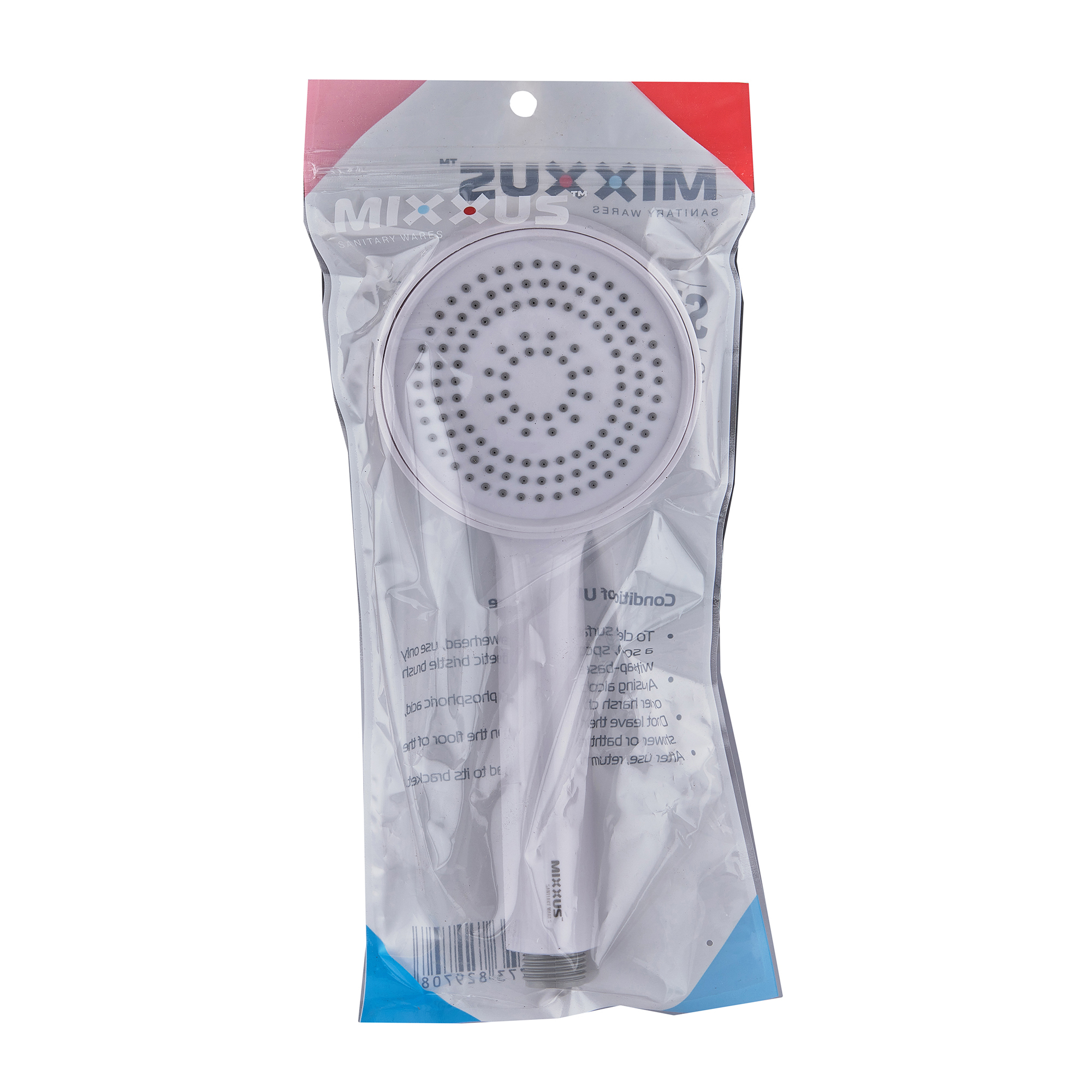 Лейка д/душа ручная MIXXUS SH-60 WHITE (1 режим) (50шт/ящ) - Изображение №2
