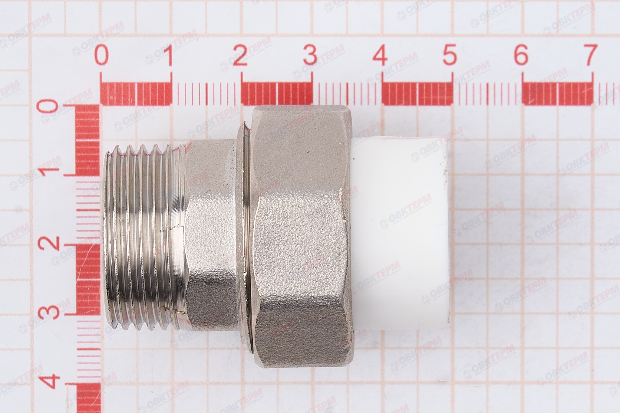 Разборное соединение   20  *  3/4"  Н   БЕЛАЯ          (PRO AQUA)    (60/10) - миниатюра №6