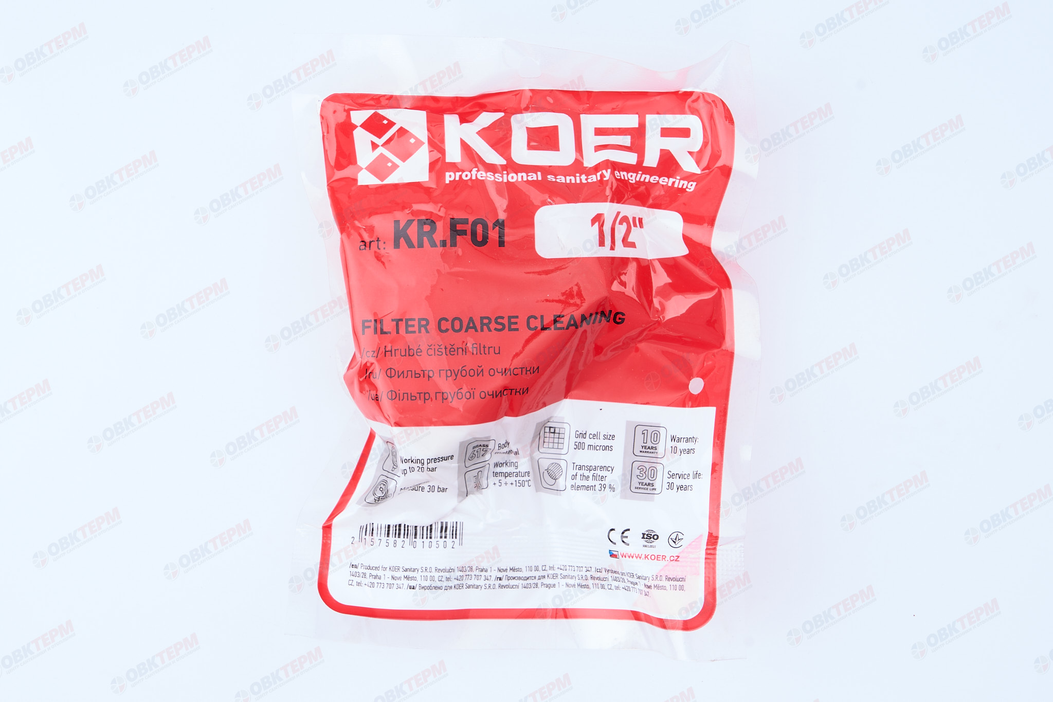 Фильтр  грубой очистки   KOER       1/2"   усиленный  (100/25 шт) - миниатюра №6