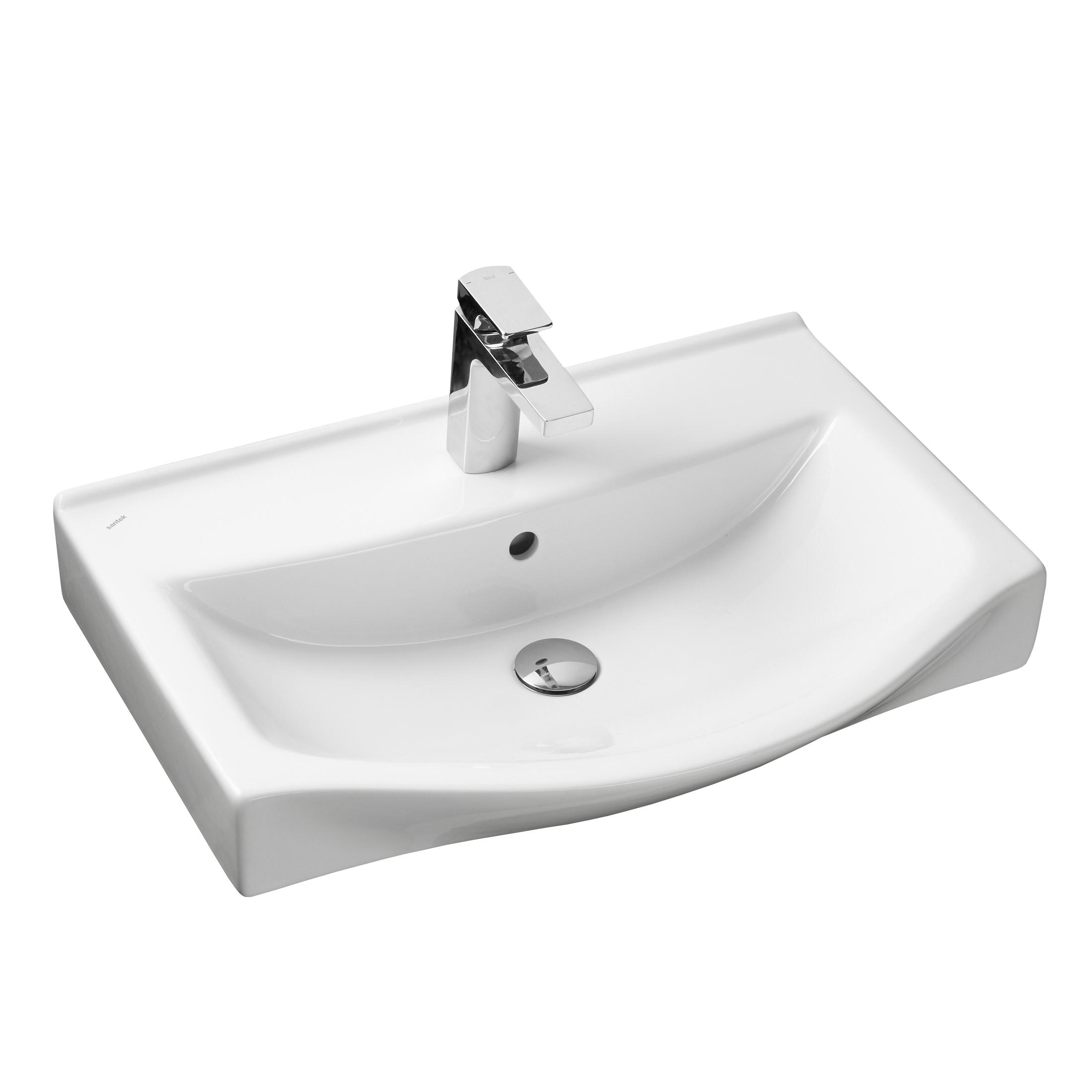 Умывальник мебельный SANTEK Беверли 65 ШВГ650x170x480 (только для мебели AQUATON) - изображение №1
