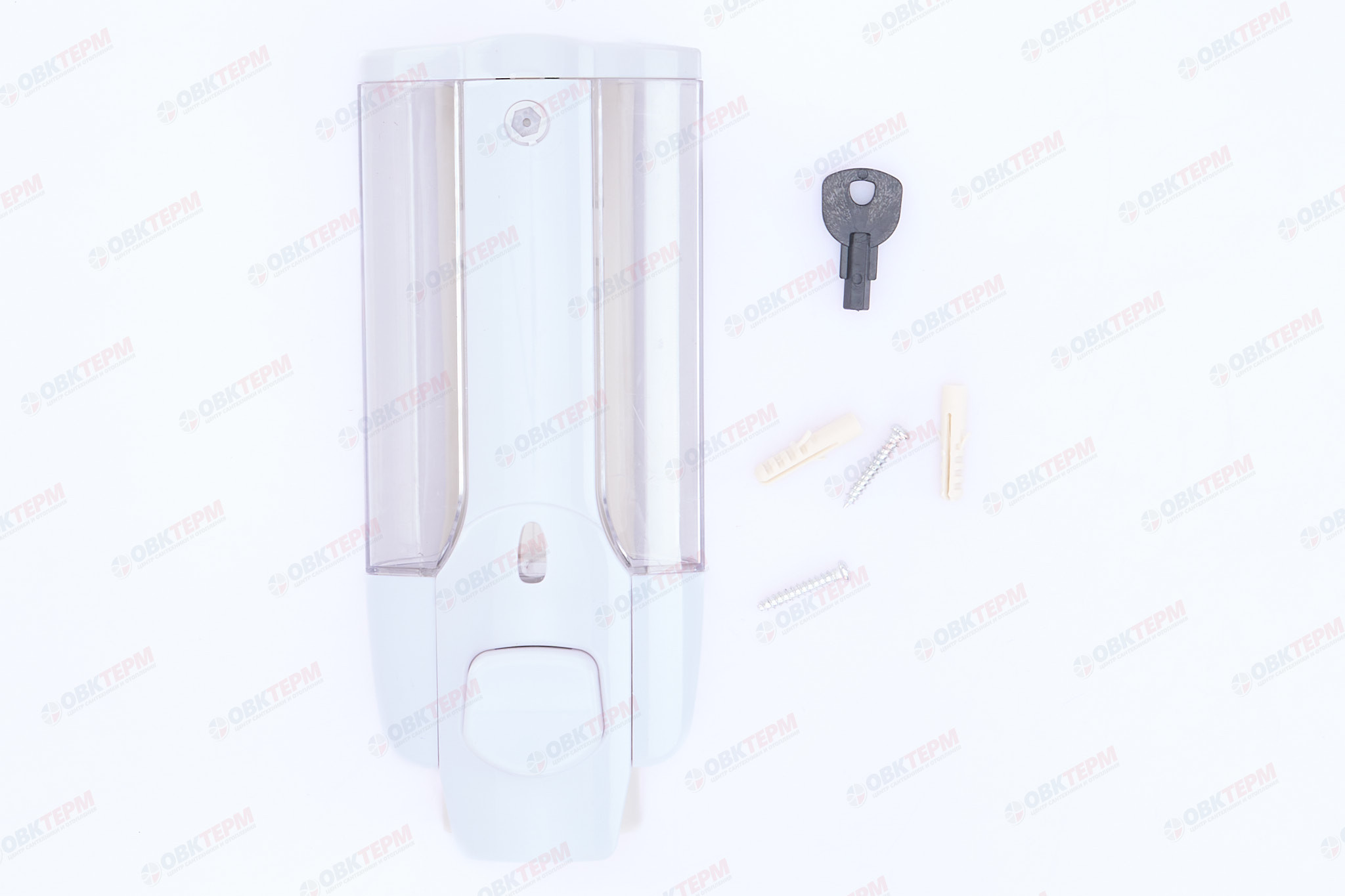 Дозатор жидкого мыла настенный (пластик, ,белый) 350 мл  ZERIX LR406 (Z-46)  (40 шт/ящ) - Изображение №4