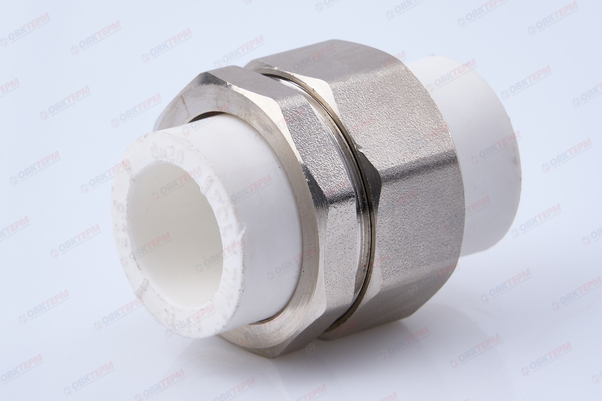 Разборное  соединение 20  труба-труба ВВ   (белый)   (120/10)  (TIM) - Изображение №1