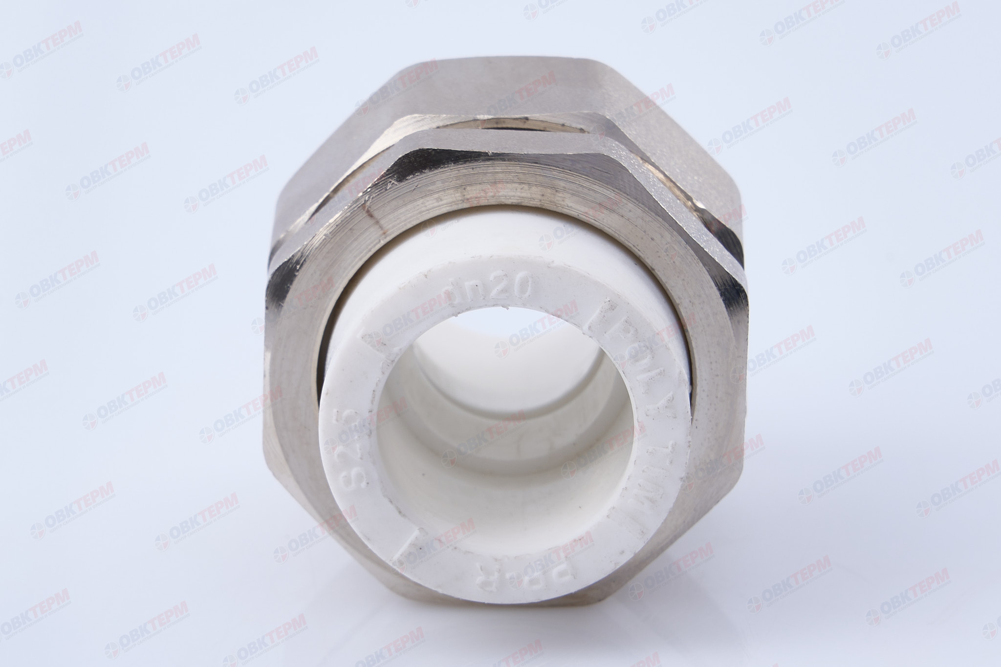 Разборное  соединение 20  труба-труба ВВ   (белый)   (120/10)  (TIM) - Изображение №3