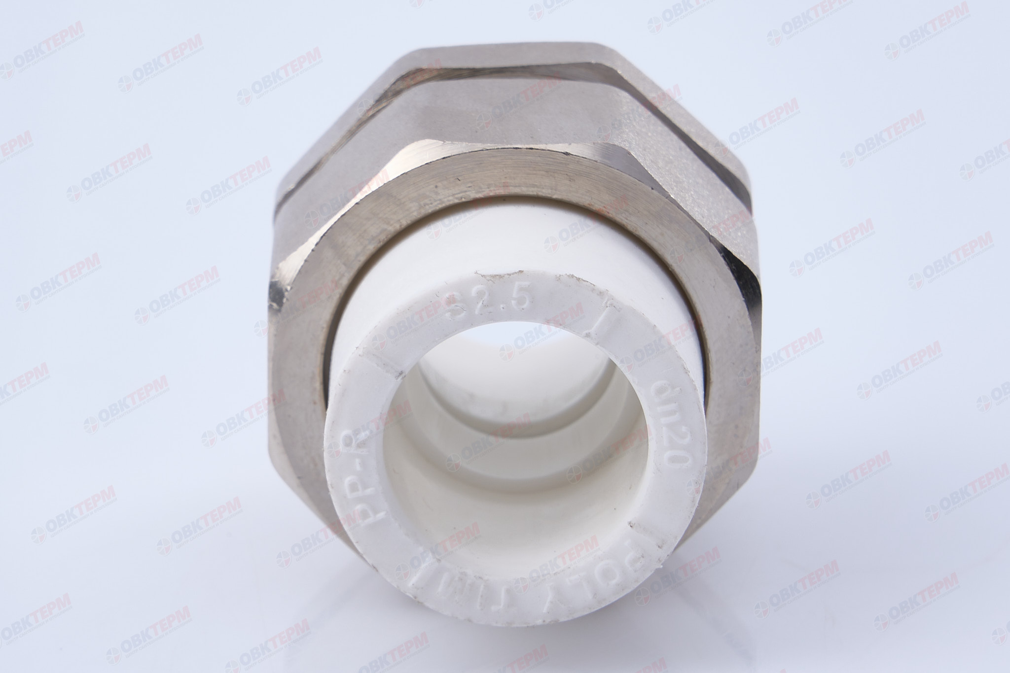 Разборное  соединение 20  труба-труба ВВ   (белый)   (120/10)  (TIM) - Изображение №5