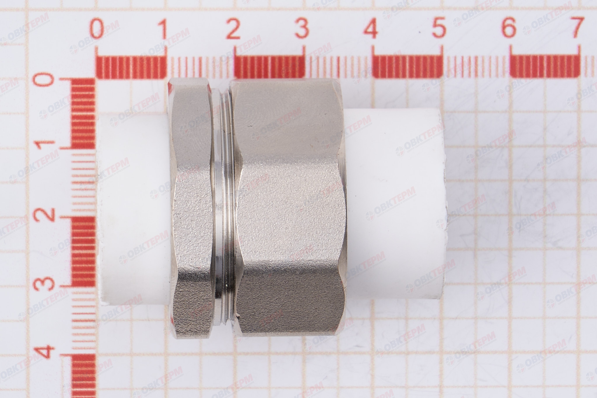 Разборное  соединение 20  труба-труба ВВ   (белый)   (120/10)  (TIM) - миниатюра №6