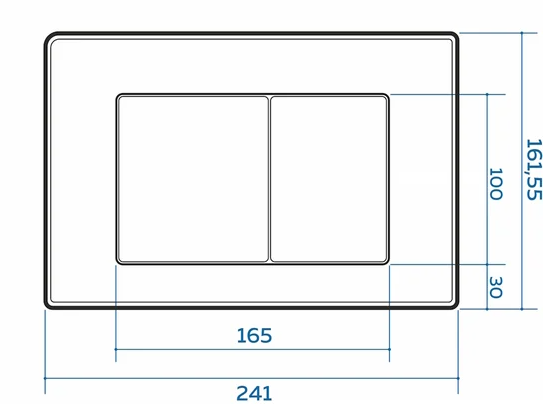 Панель смыва Teymi Aina, двойной смыв, нержавеющая сталь, матовый - Изображение №2