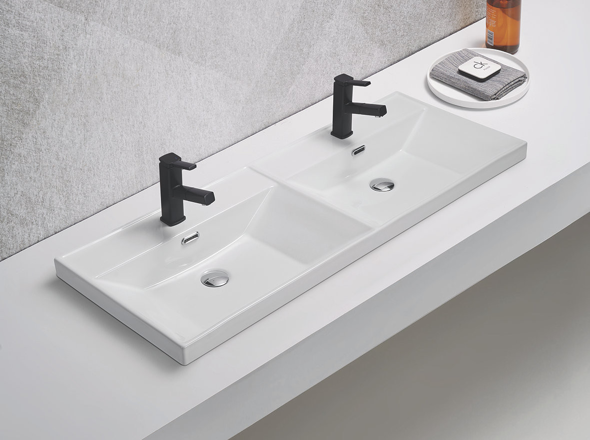 Умывальник накладной Line 1200 EVA GOLD (1212*463*150 мм) - Изображение №1