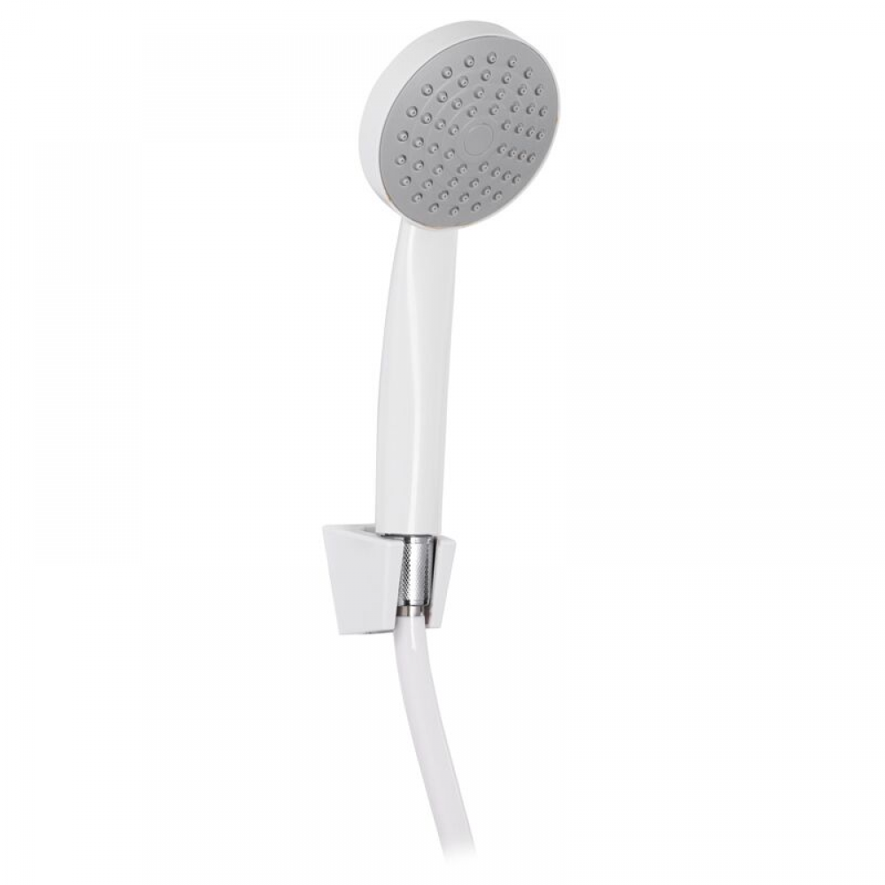 Душевой набор ZERIX SHOWER SET-02W (шланг, лейка, кронштейн) цвет белый (20 шт/ящ) - Изображение №2