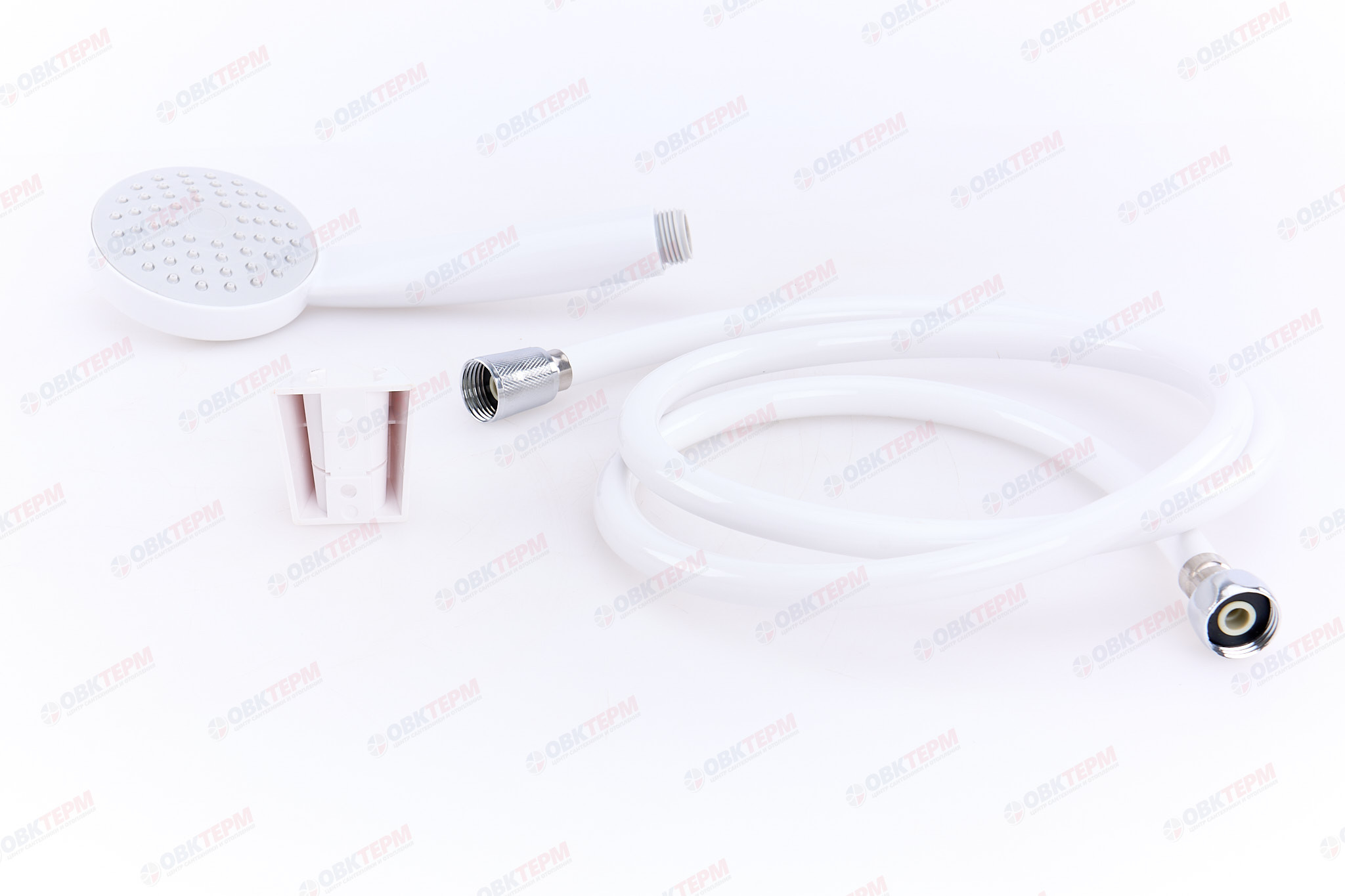 Душевой набор ZERIX SHOWER SET-02W (шланг, лейка, кронштейн) цвет белый (20 шт/ящ) - Изображение №5
