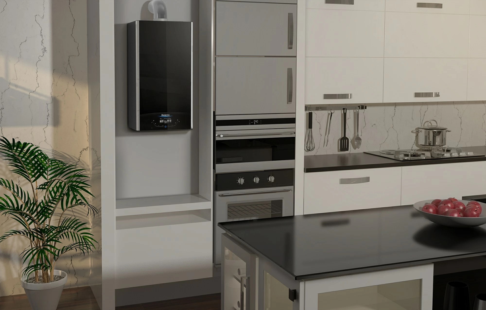 Котел газовый Ariston ALTEAS  X 30 CF NG  (30 кВт, 15 л/мин, 2-х конт, дым) - Изображение №4