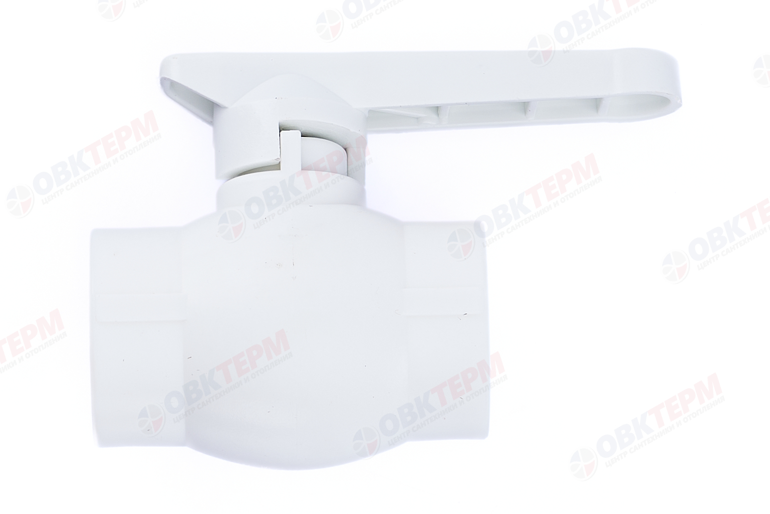 Кран шаровый пластиковый  32  (латунный  шар)   (белый)   (25)  (KALDE) - Изображение №2