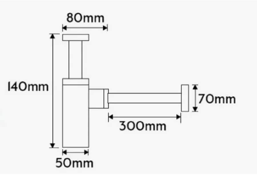KOER BT-01-05 Сифон для умывальника 1 1/4'' (Цвет черный) (25шт/ящ) - Изображение №5