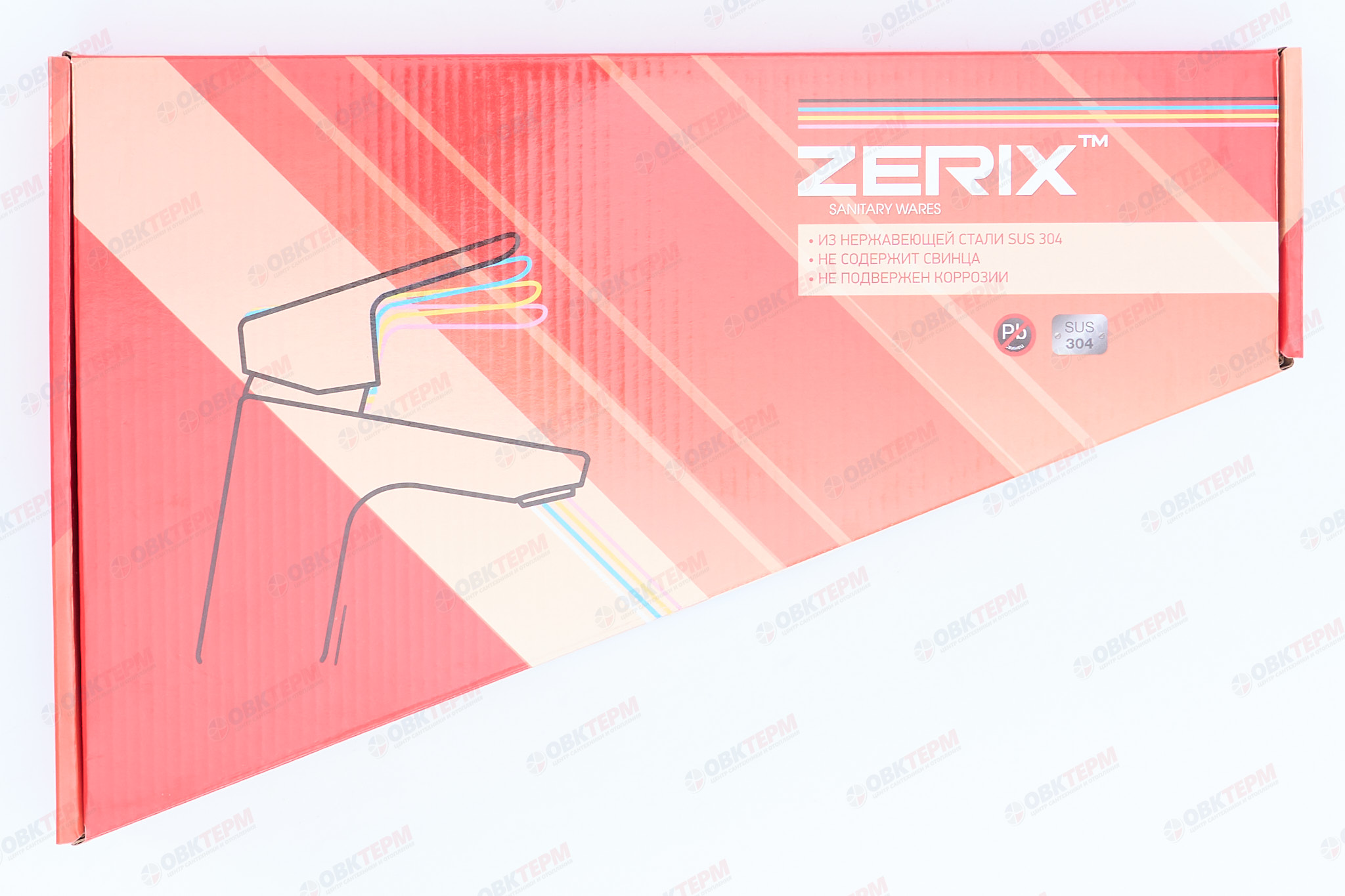 Смеситель д/кухни нерж/сталь ZERIX DAX-011 BLACK REFLECTOR  (10 шт/ящ) - миниатюра №6