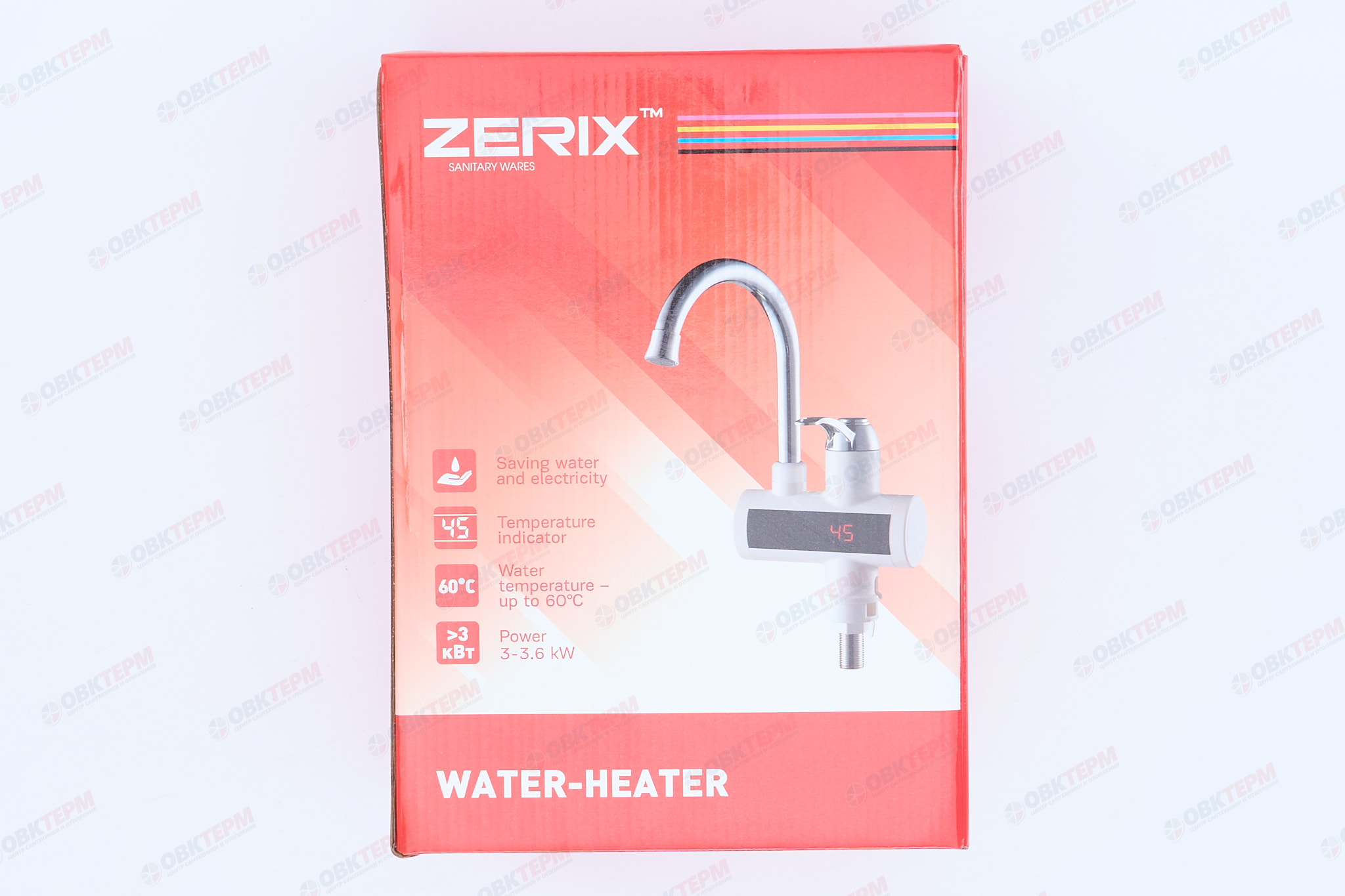 Водонагреватель на мойку ZERIX ELW22 /инд. темп. /3 kW  (со шлангом и лейкой) (12 шт/ящ) - Изображение №5