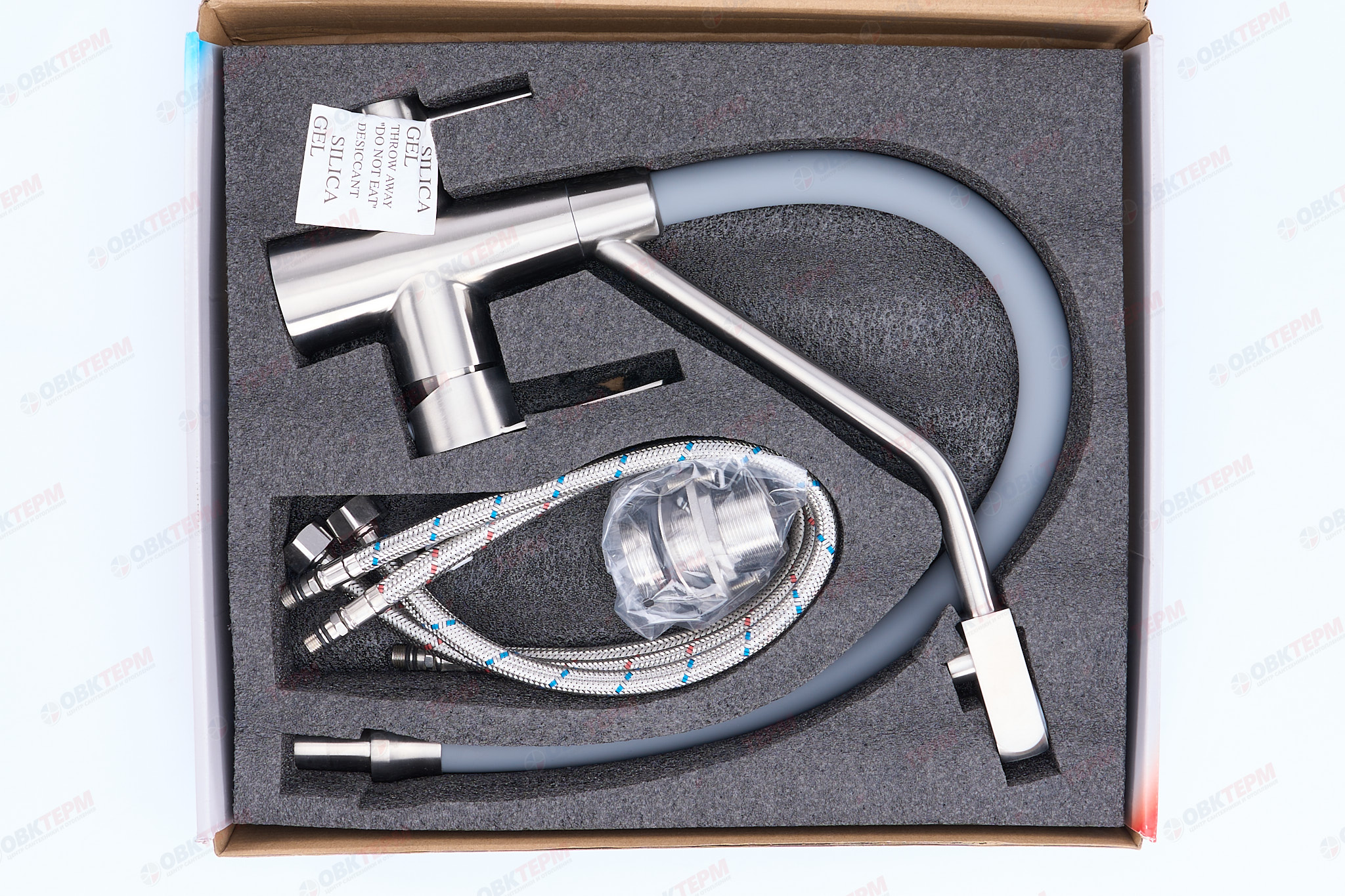 Смеситель д/кухни под ФИЛЬТР MIXXUS FUL-021 REFL.GREY нерж/сталь(10 шт/ящ) - Изображение №5