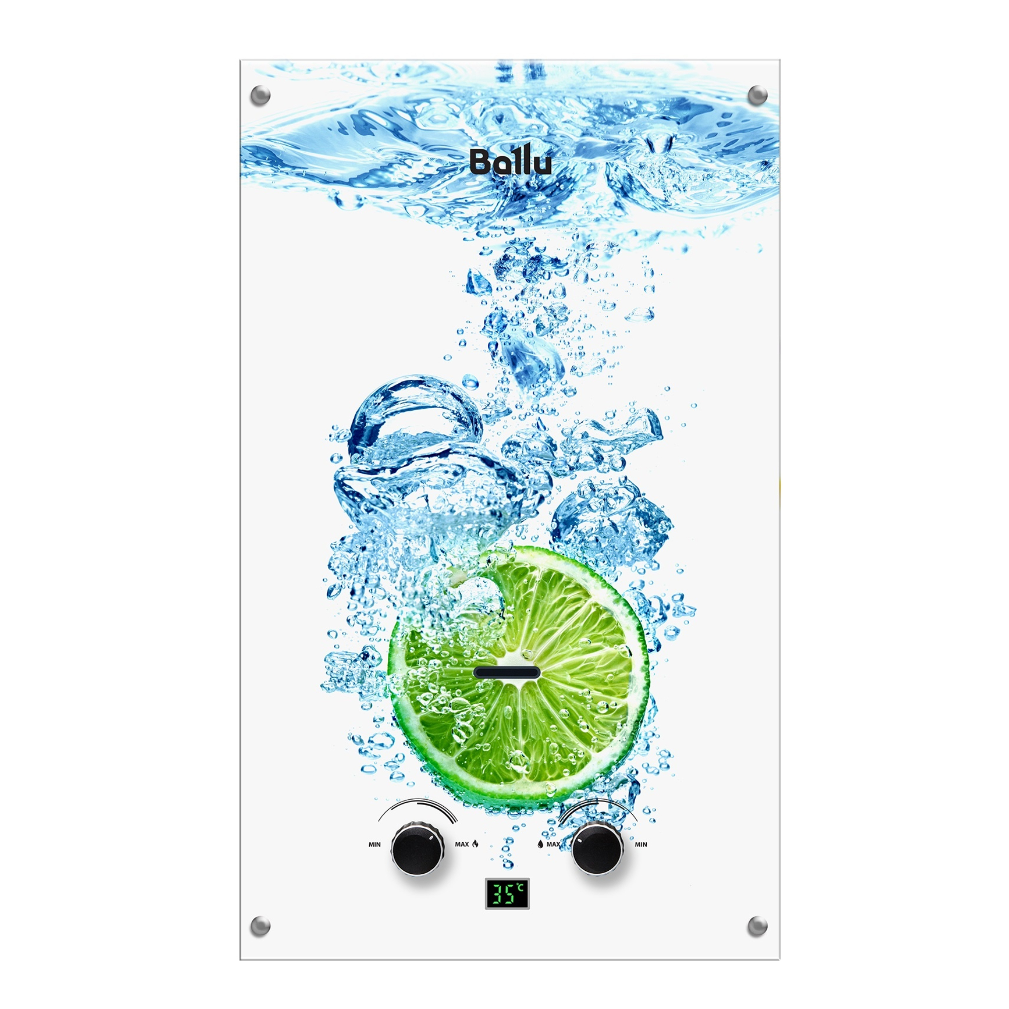 Колонка газовая Ballu GWH   10 Fiery Glass Lime (белая)  (10л/20кВт) - миниатюра №14