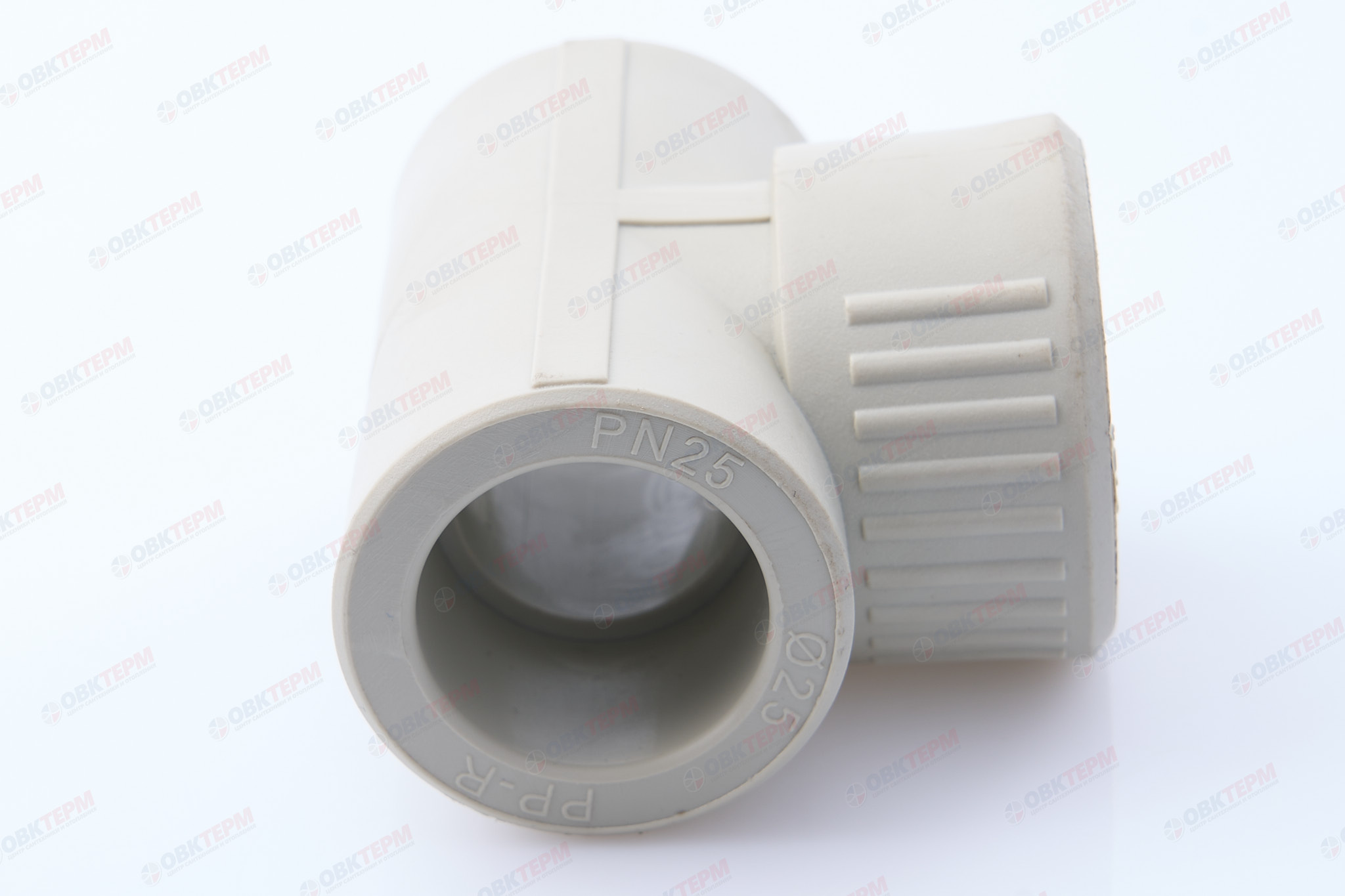 Тройник с МРВ 25 * 1/2" * 25     (PP-R СЕРЫЙ  РОССИЯ)   (160/20) - Изображение №3