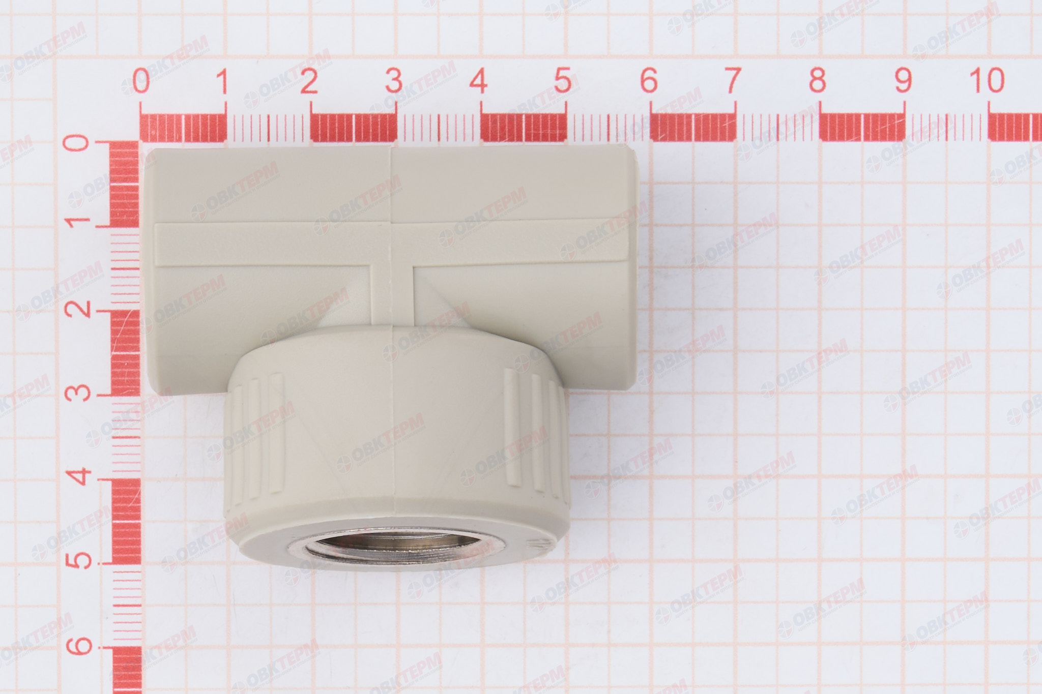 Тройник с МРВ 20 * 1/2" * 20     (PP-R СЕРЫЙ  РОССИЯ)      (220/20) - Изображение №5