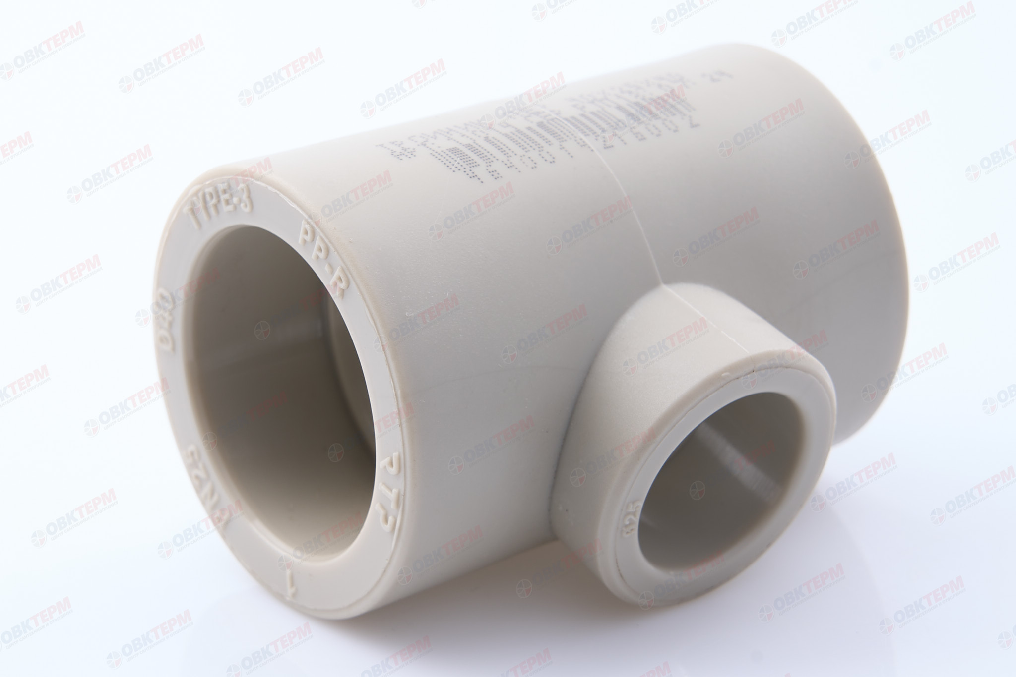 Тройник  40*25*40    СЕРЫЙ PP-R    (RTP)    (90/9) - Изображение №1
