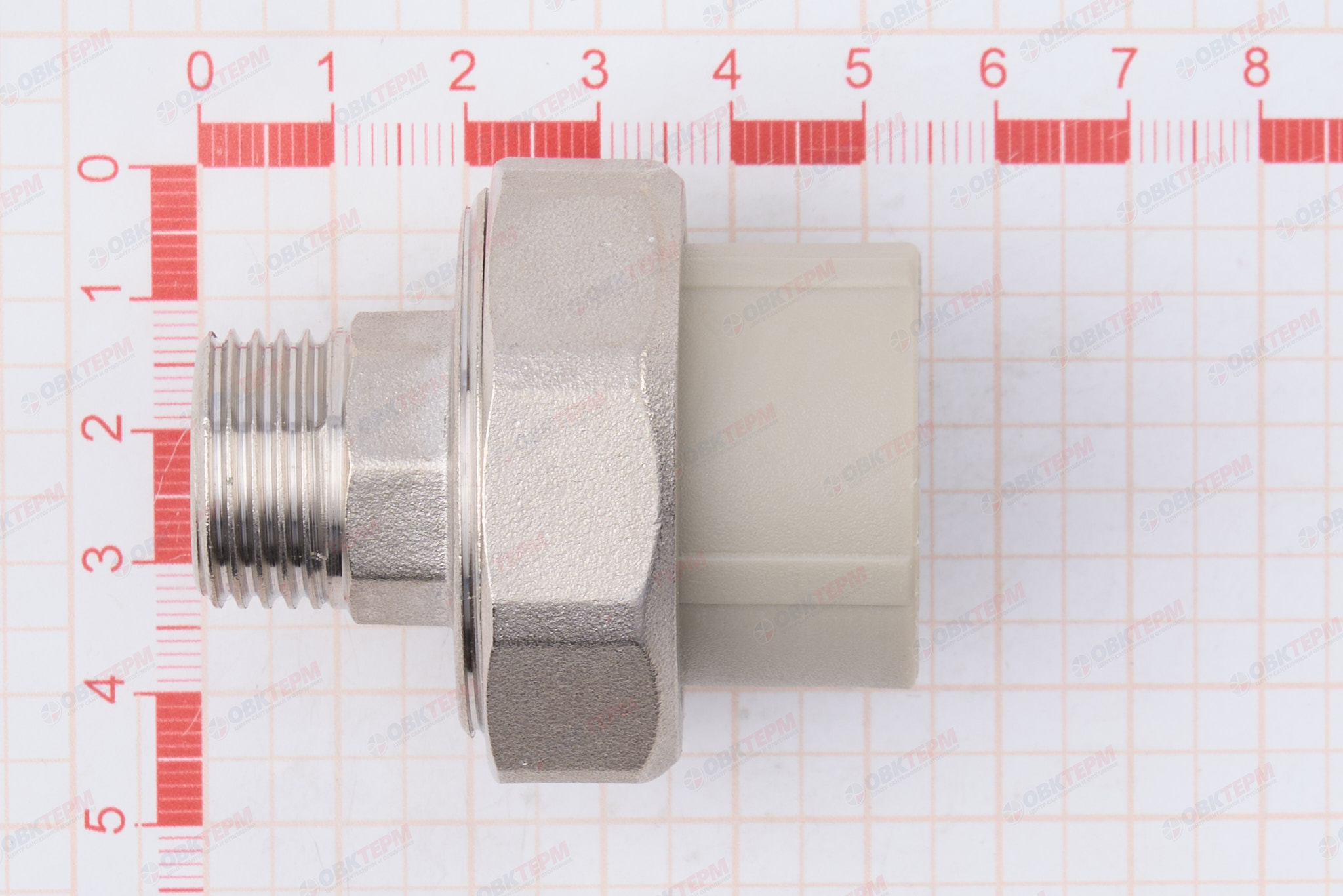 Разборное соединение   25 * 1/2 н           (VALFEX)  серый   (120/20) - миниатюра №6