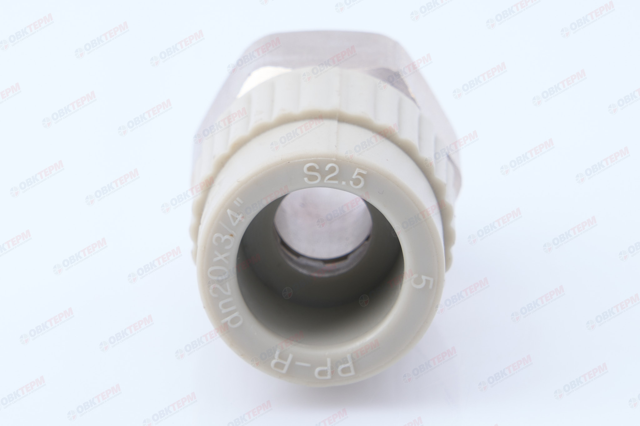 Муфта с евроконусом и нак гайкой 20х3/4"   (PP-R СЕРЫЙ  РОССИЯ)   (210/ящ) - Изображение №5