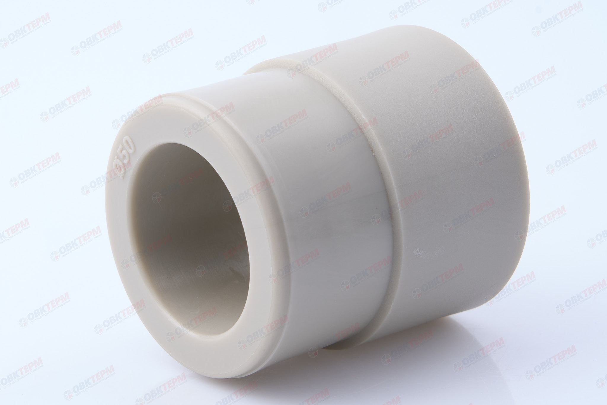 Муфта переход.  ВН  50*40   СЕРАЯ PP-R   (RTP)    (64/8) - Изображение №1