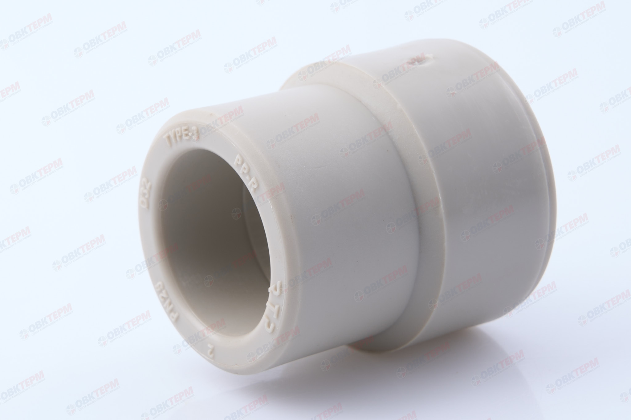 Муфта переход.  ВН  50*32   СЕРАЯ PP-R   (RTP)    (80/10) - изображение №1