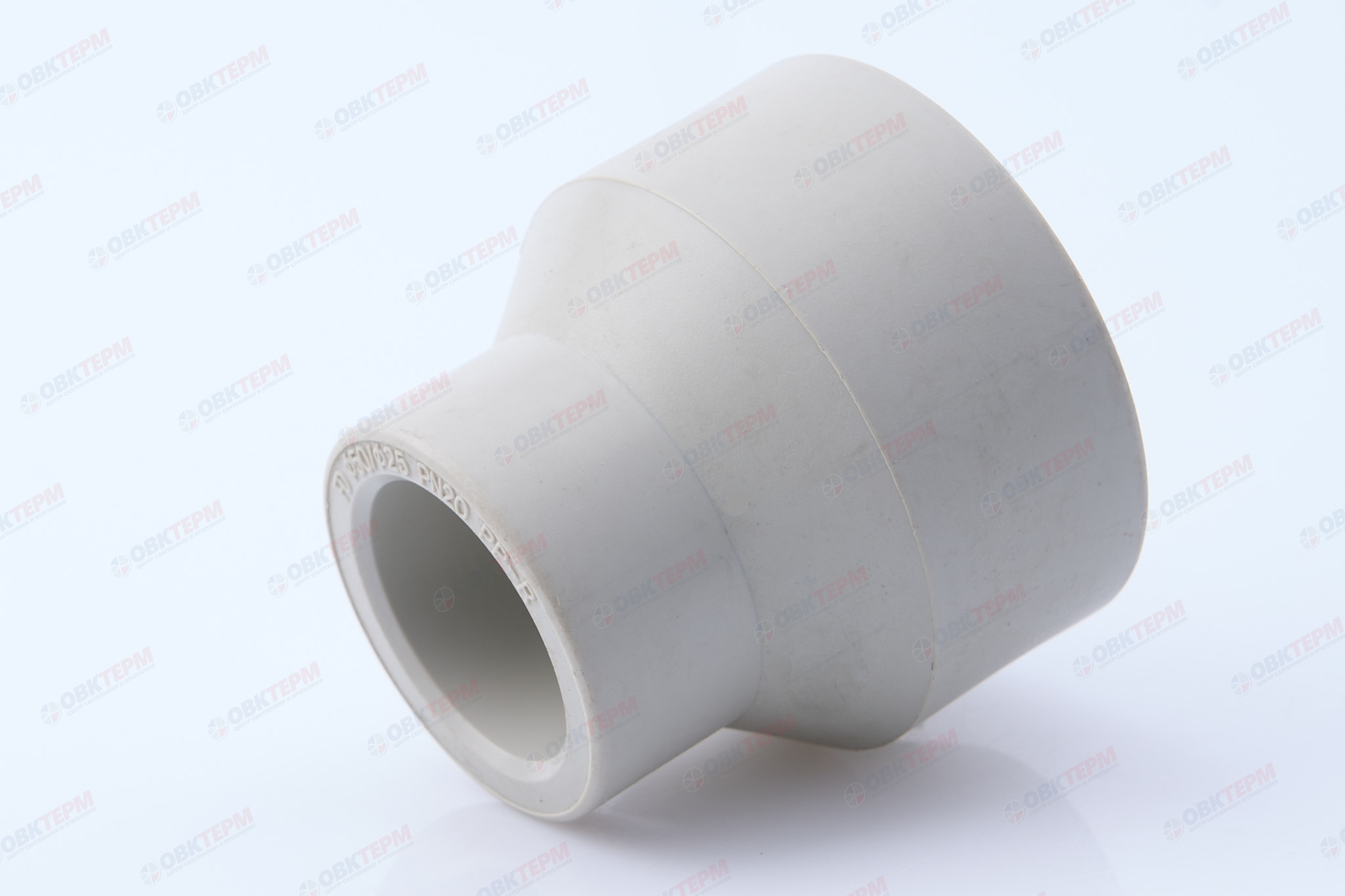 Муфта переход.  ВН  50*25   СЕРАЯ PP-R   (RTP)    (80/10) - изображение №1