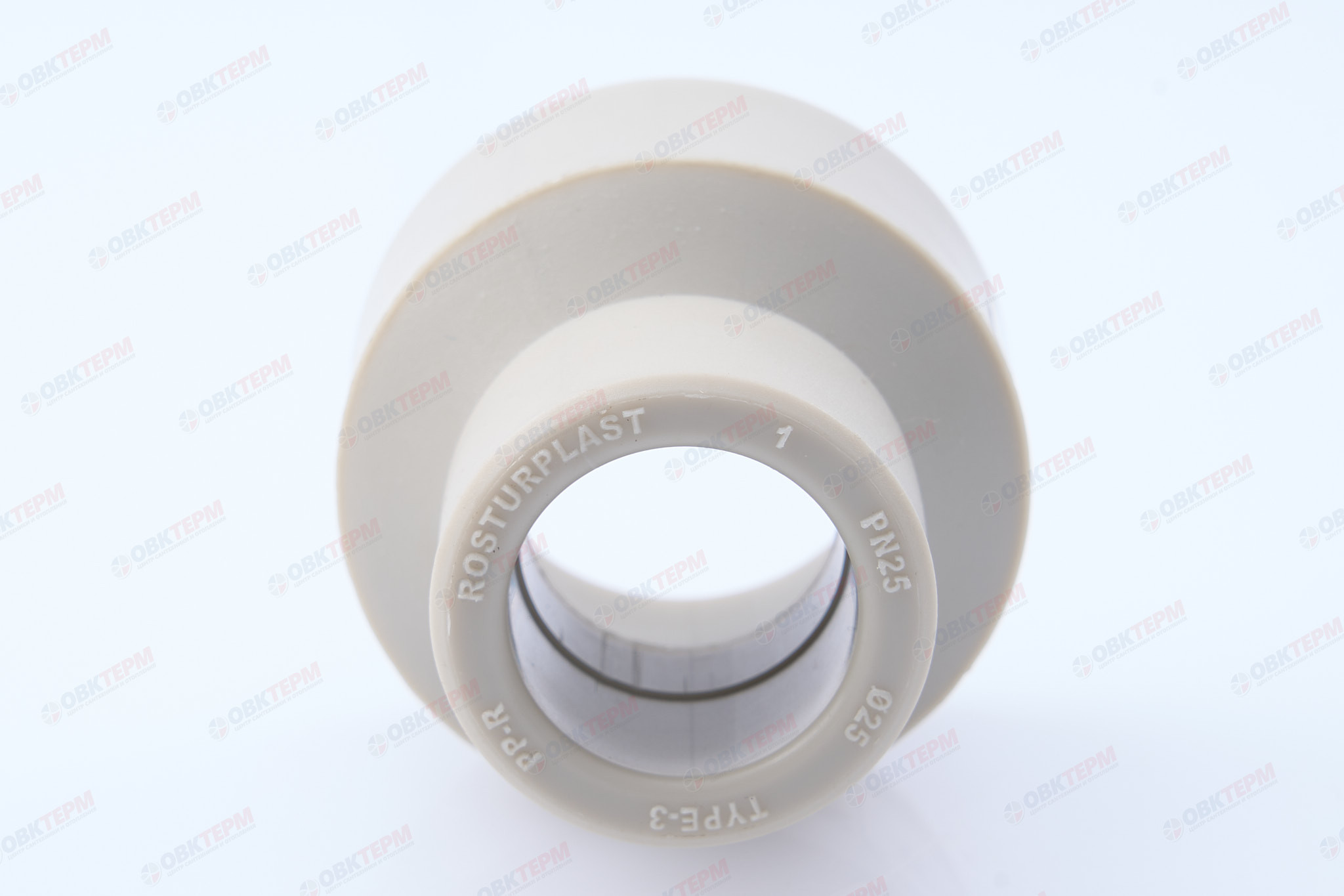 Муфта переход.  ВН  50*25   СЕРАЯ PP-R   (RTP)    (80/10) - миниатюра №5