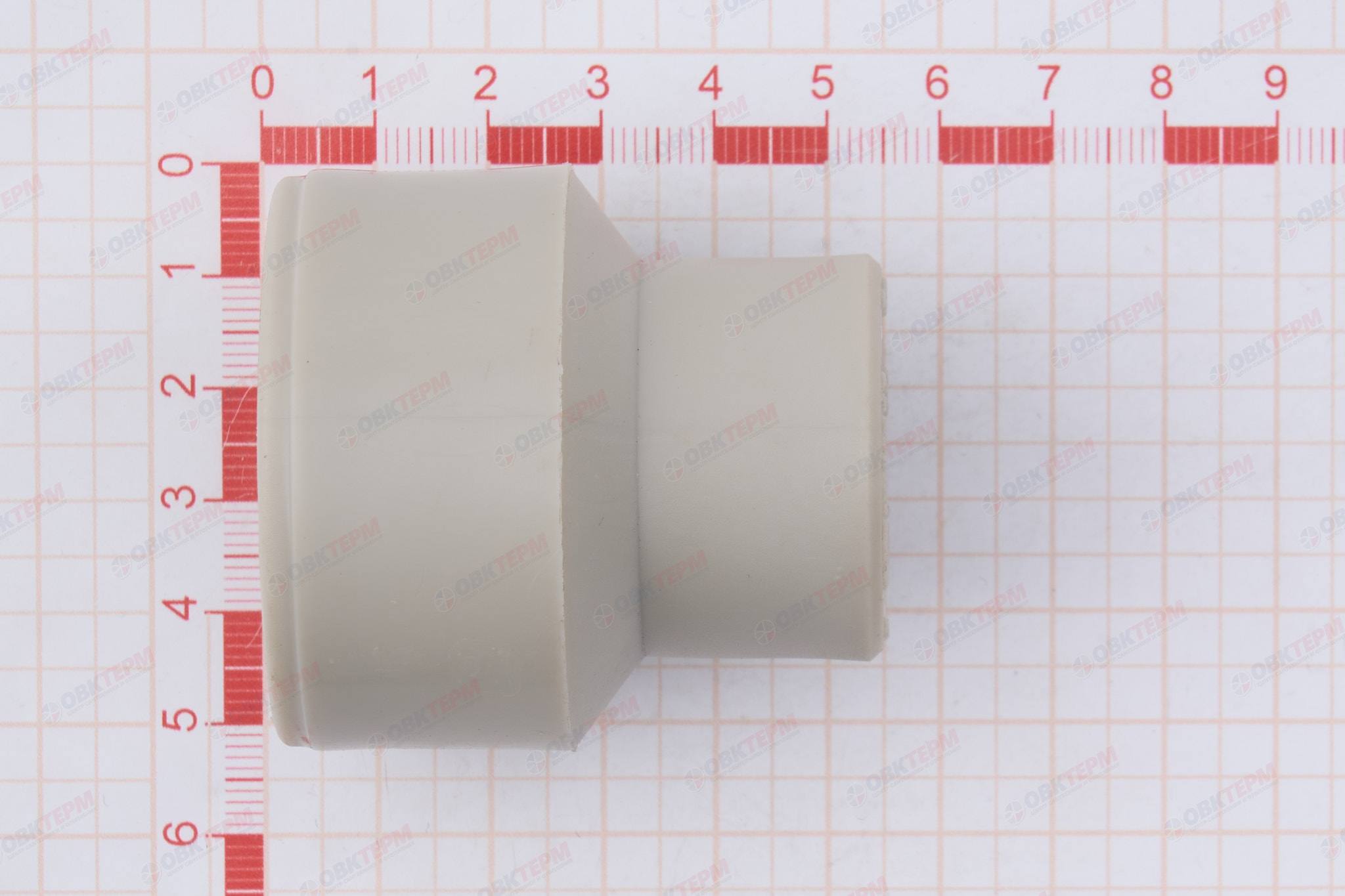 Муфта переход.  ВН  50*25   СЕРАЯ PP-R   (RTP)    (80/10) - миниатюра №6