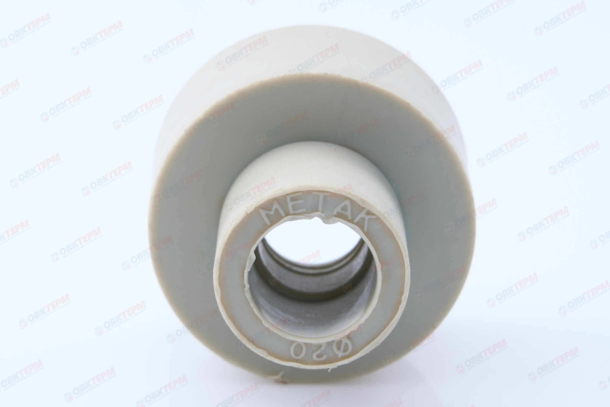 Муфта переход.  ВН  50*20   СЕРАЯ PP-R   (RTP)    (96/12) - миниатюра №5