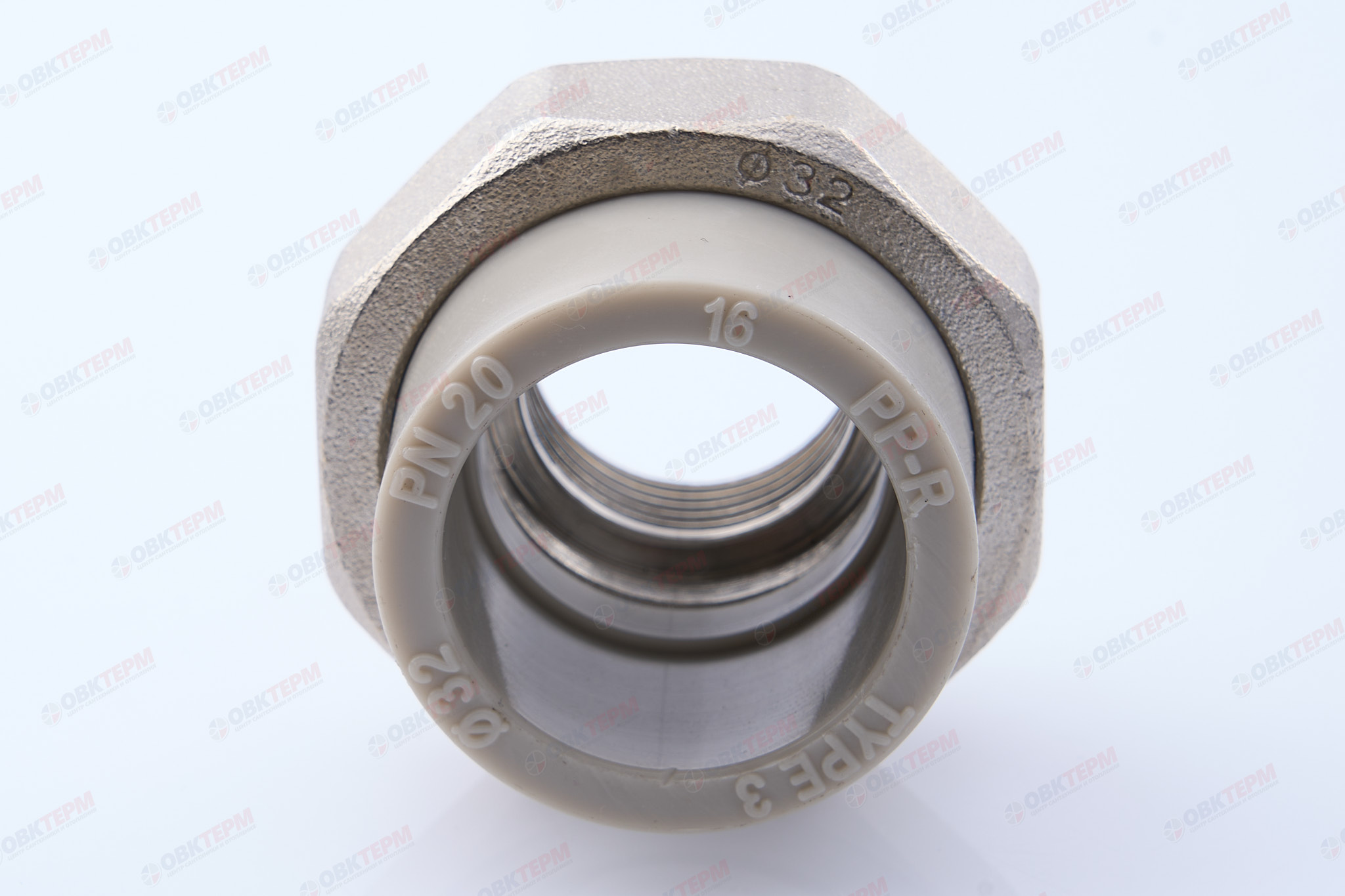 Разборное соединение   32 *  3/4"  В    СЕРОЕ PP-R    (RTP)    (100/10) - миниатюра №5