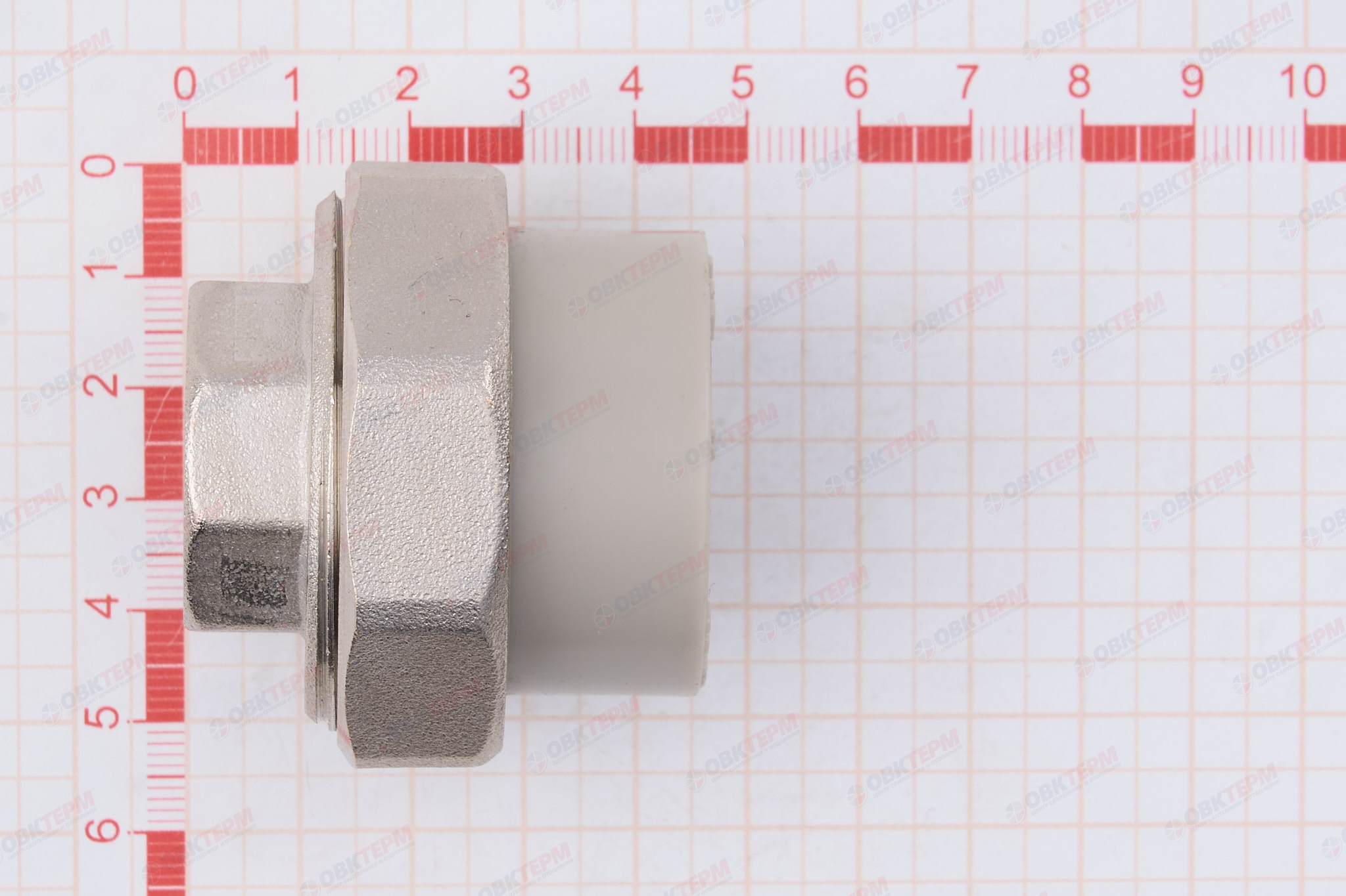 Разборное соединение   32 *  3/4"  В    СЕРОЕ PP-R    (RTP)    (100/10) - миниатюра №6