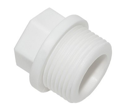Заглушка резьбовая 20х1/2"   БЕЛАЯ PP-R    (BAREON)     (500/100) - Изображение №1