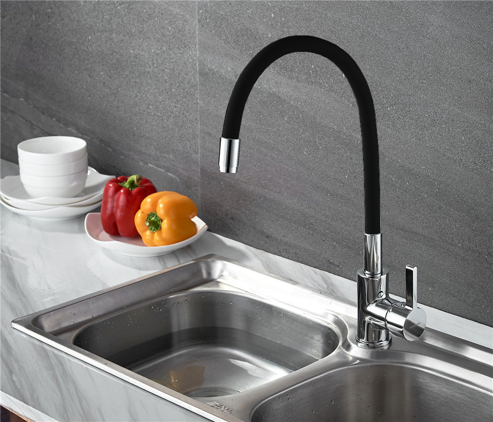 Смеситель д/кухни REFLECTOR ZERIX FADE-011 (LR4898-2) (черный) (10 шт/ящ) - Изображение №2