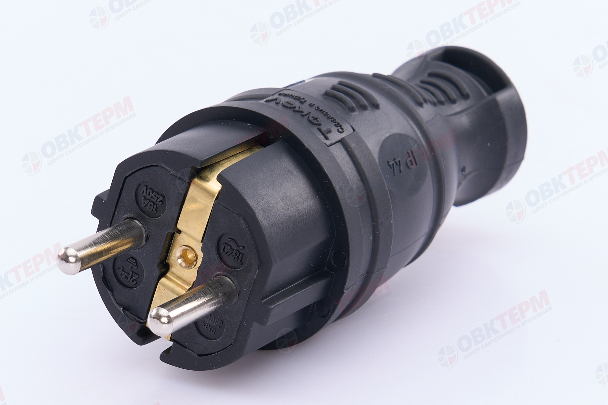 Вилка прямая 16А с заземл. каучук TOKOV ELECTRIC TKE-C05-KV-Z - Изображение №2