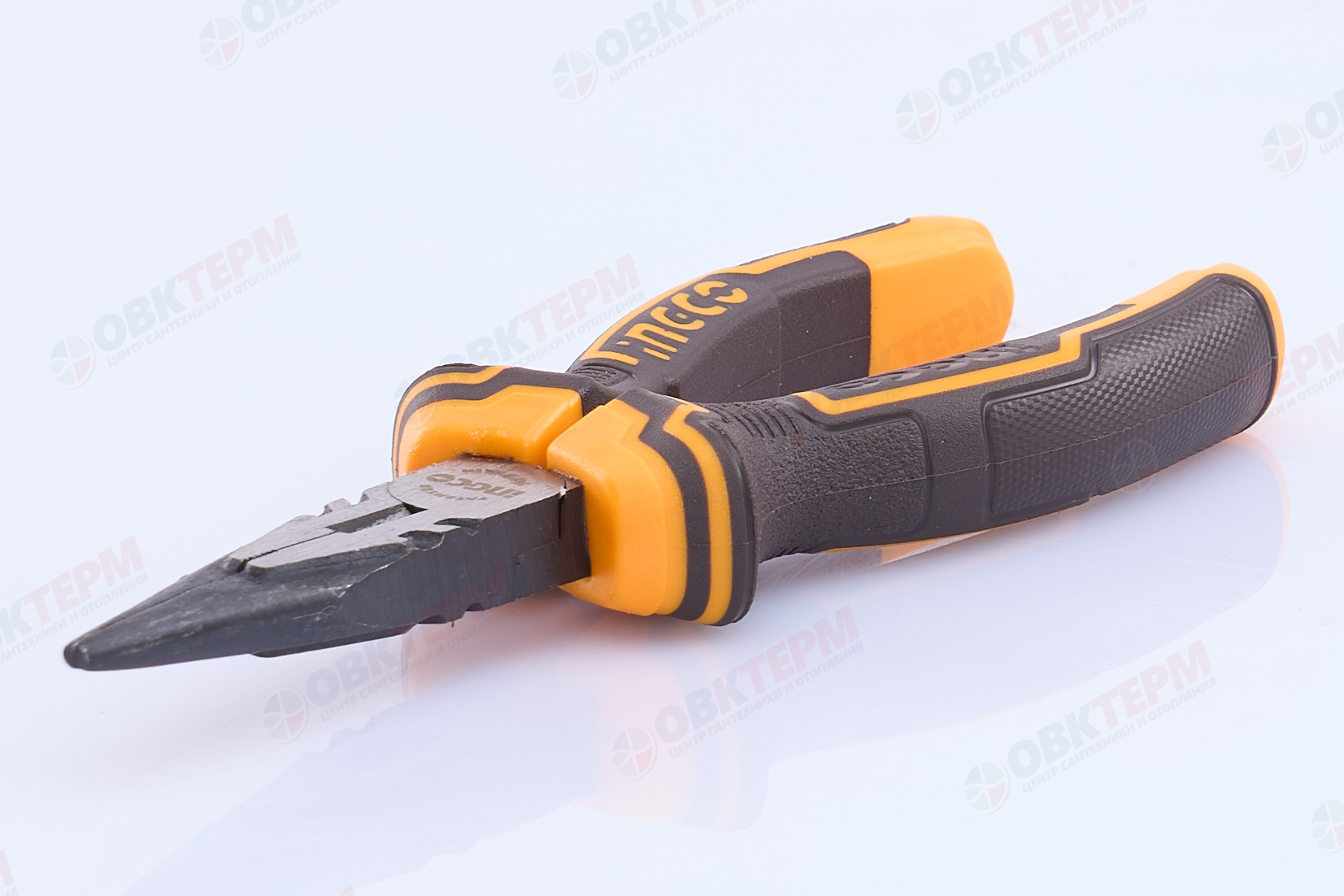 Длинногубцы 160 мм с двухкомпонентной ручкой INGCO - Изображение №2