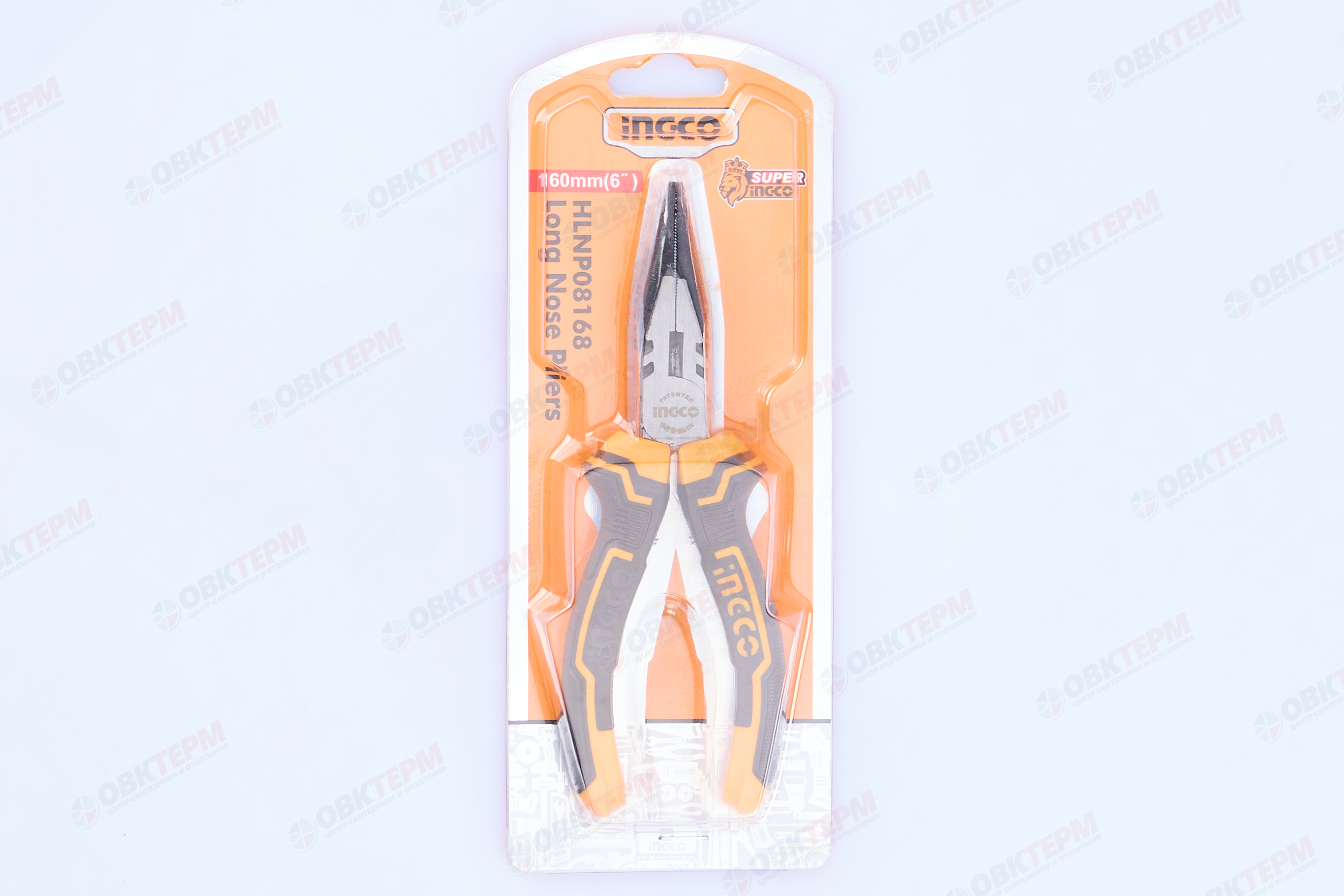 Длинногубцы 160 мм с двухкомпонентной ручкой INGCO - миниатюра №7