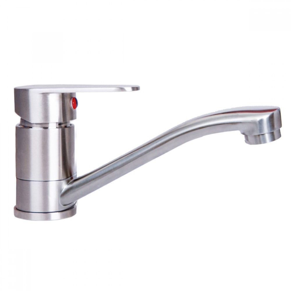 Смеситель д/умывальника нерж/сталь ZERIX ASA-004-15cm  (10 шт/ящ) - Изображение №1