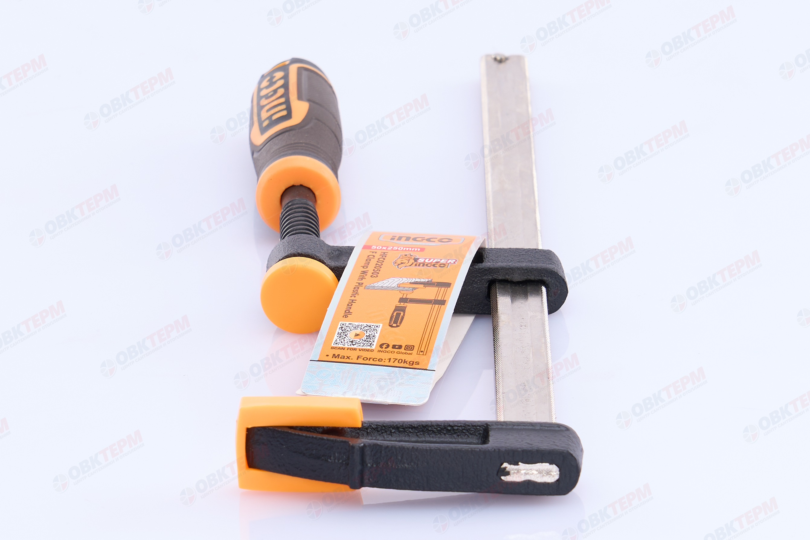 Струбцина F-образная 50Х250мм INGCO HFC020503 INDUSTRIAL - Изображение №3
