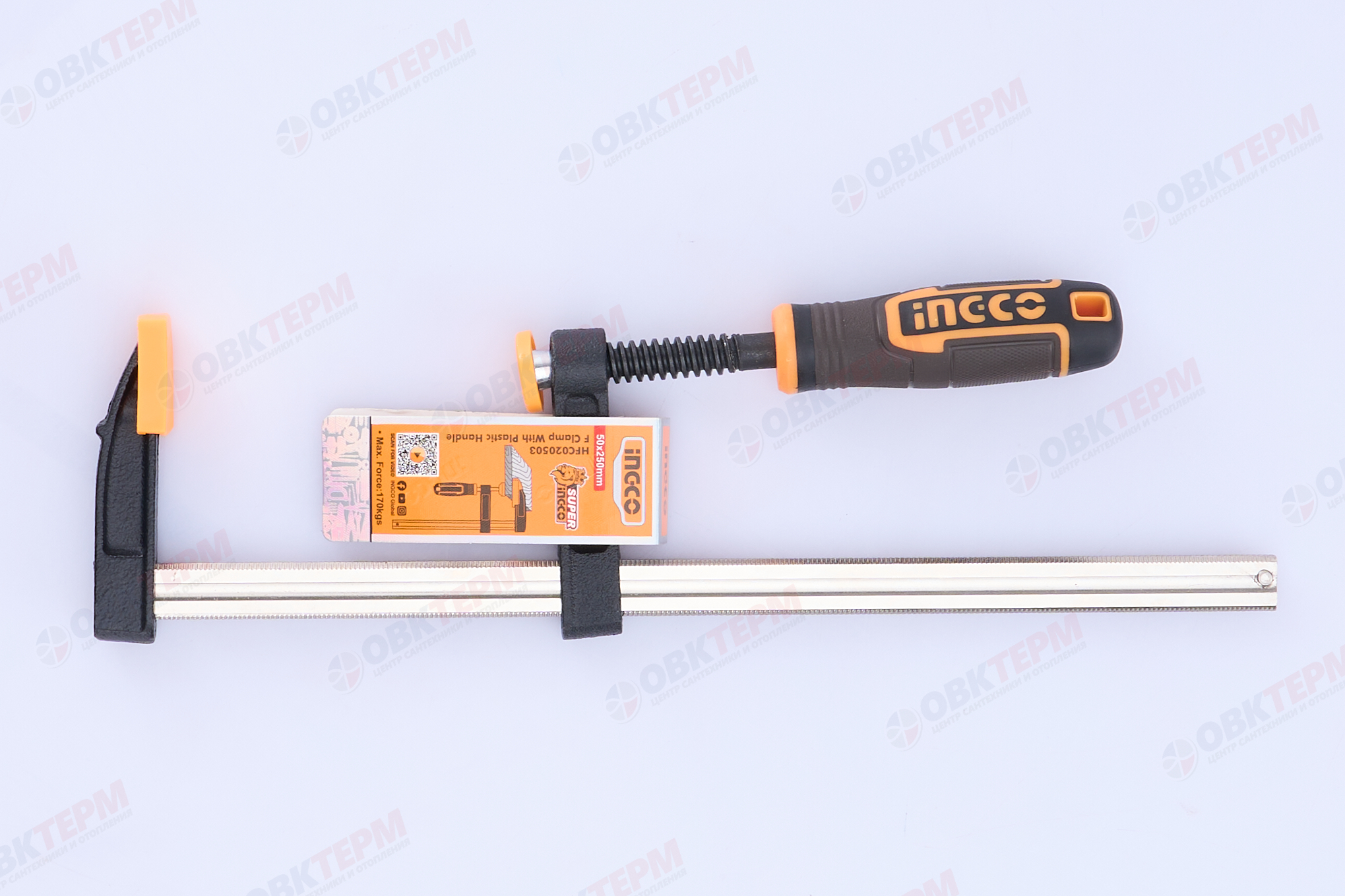 Струбцина F-образная 50Х250мм INGCO HFC020503 INDUSTRIAL - Изображение №4