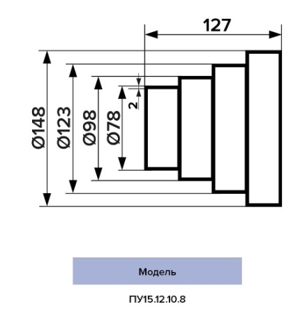 Соединитель воздуховодов (редуктор) круглый ПУ d80-150 Эра - Изображение №5