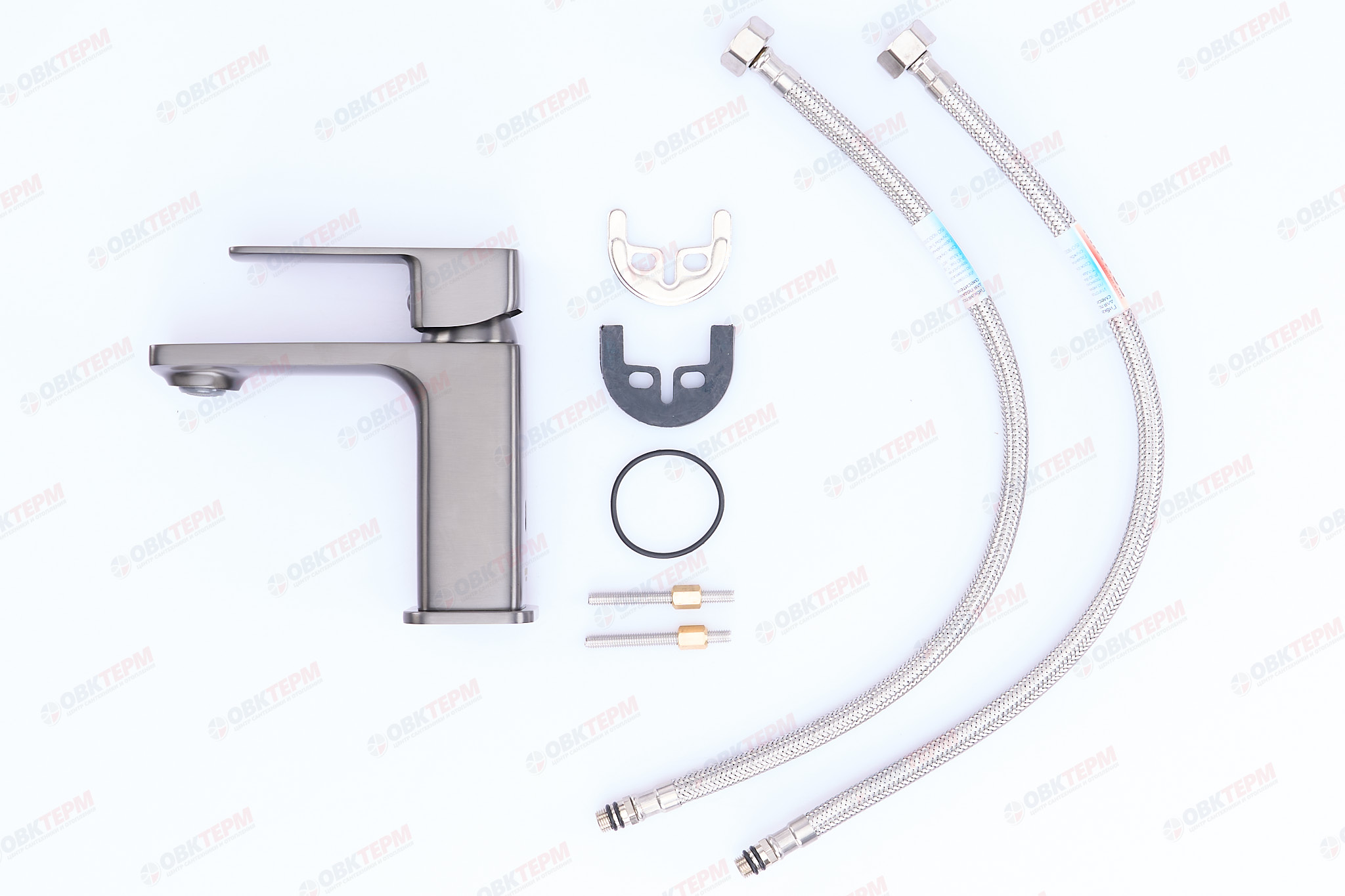 Смеситель д/умывальника MIXXUS PREMIUM KUBUS 001 GRAPHITE Ø35  (10 шт/ящ) - Изображение №3