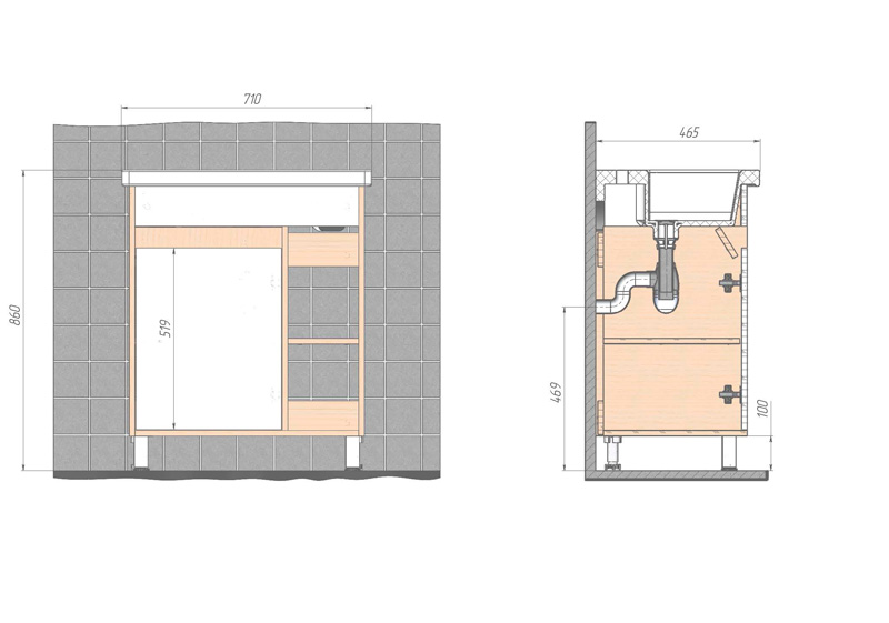 Модерн Тумба Briz из ДСП т3-70 (ум. Фостер) - миниатюра №5