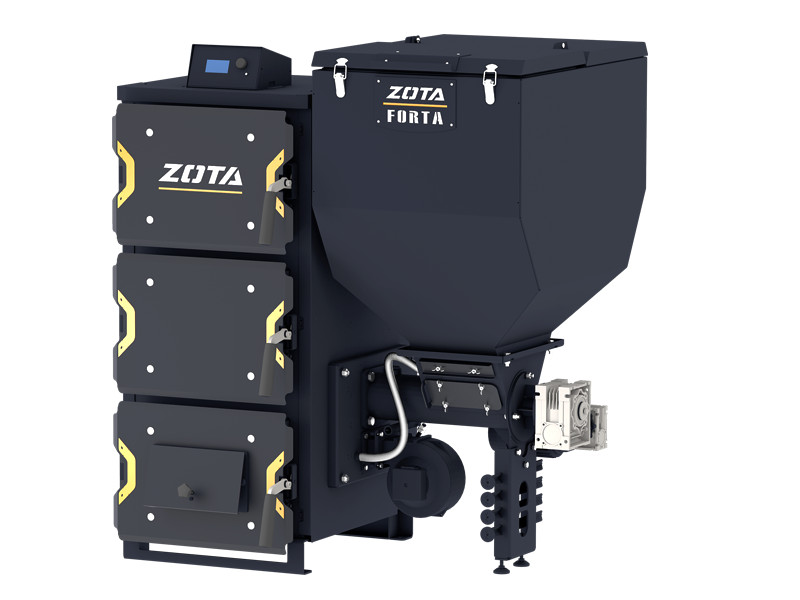 Котел угольный автоматический "Forta" 20 кВт (Plum) Ø120, max 3 bar  ZOTA - Изображение №4