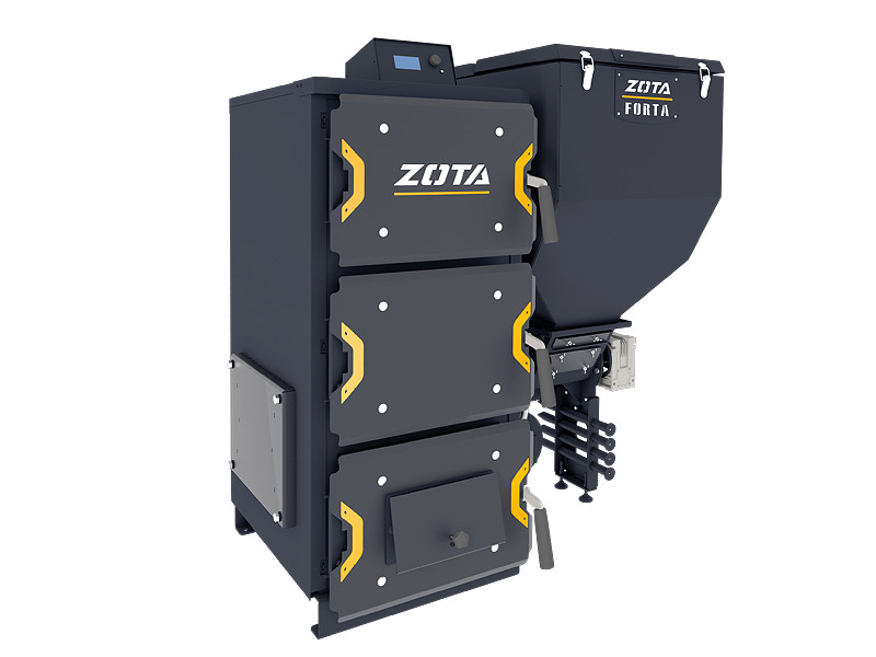 Котел угольный автоматический "Forta" 20 кВт (Plum) Ø120, max 3 bar  ZOTA - Изображение №1