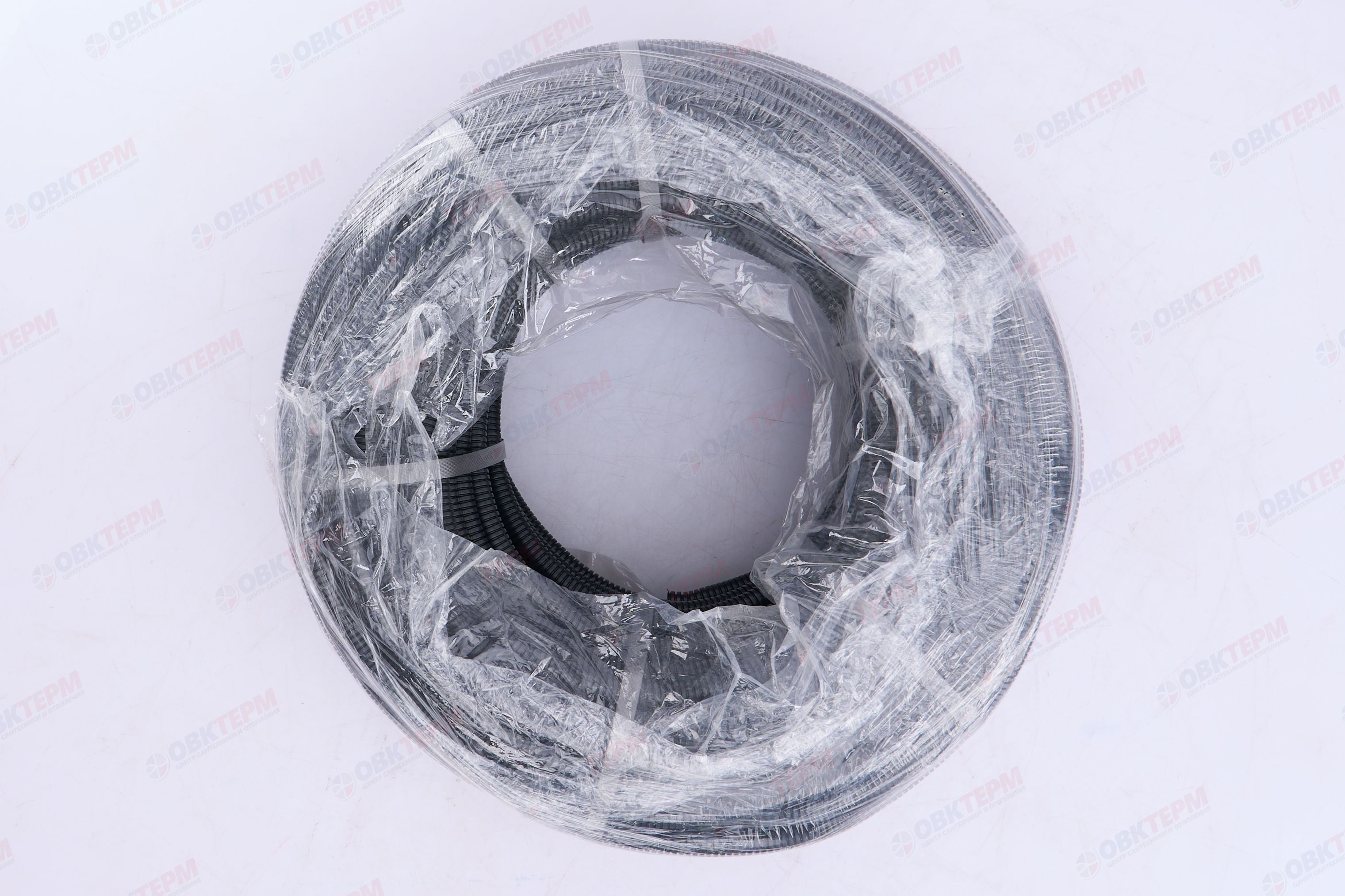 Труба гофрированная ПНД черная легкая с зондом d16мм 100м AGIS PROFILE - миниатюра №6